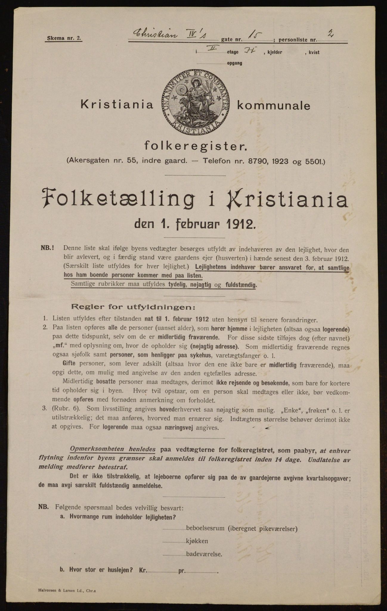 OBA, Municipal Census 1912 for Kristiania, 1912, p. 54473