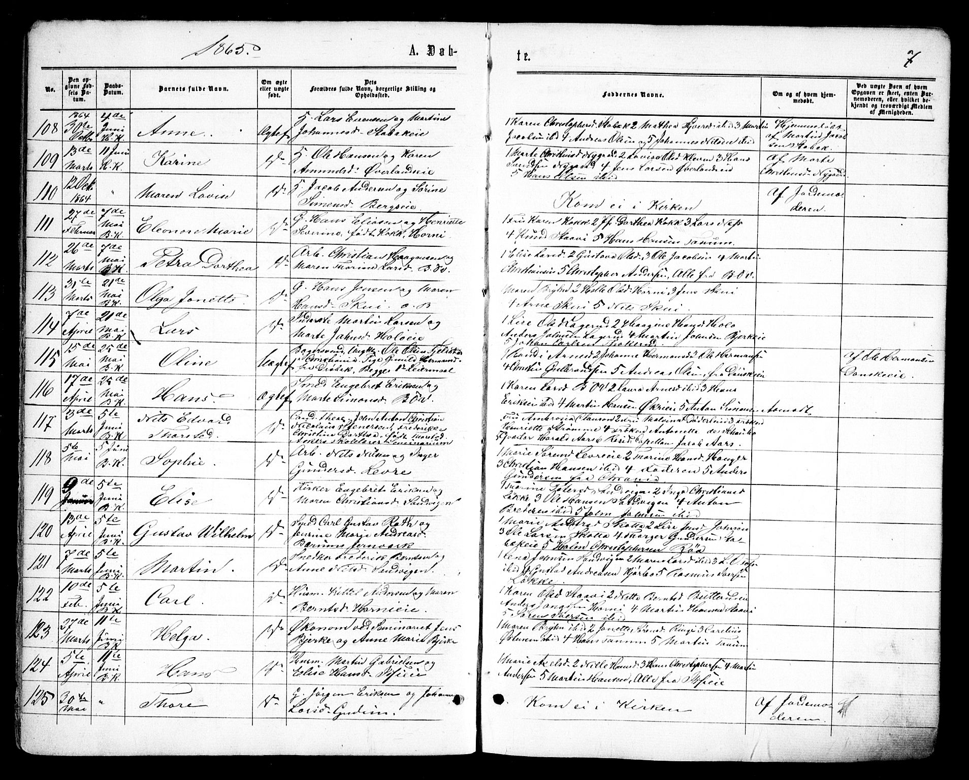 Asker prestekontor Kirkebøker, SAO/A-10256a/F/Fa/L0008: Parish register (official) no. I 8, 1865-1878, p. 7