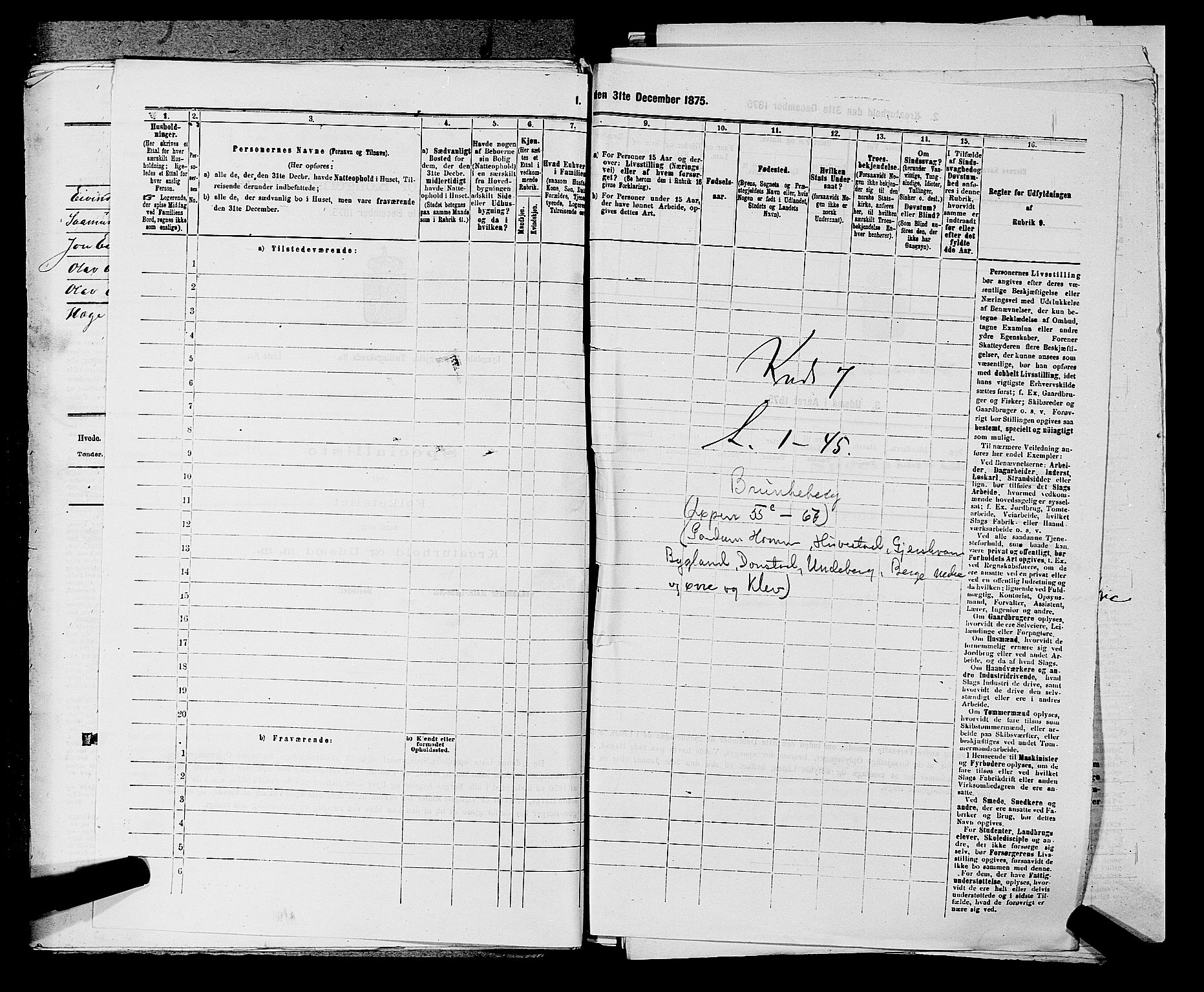 SAKO, 1875 census for 0829P Kviteseid, 1875, p. 574