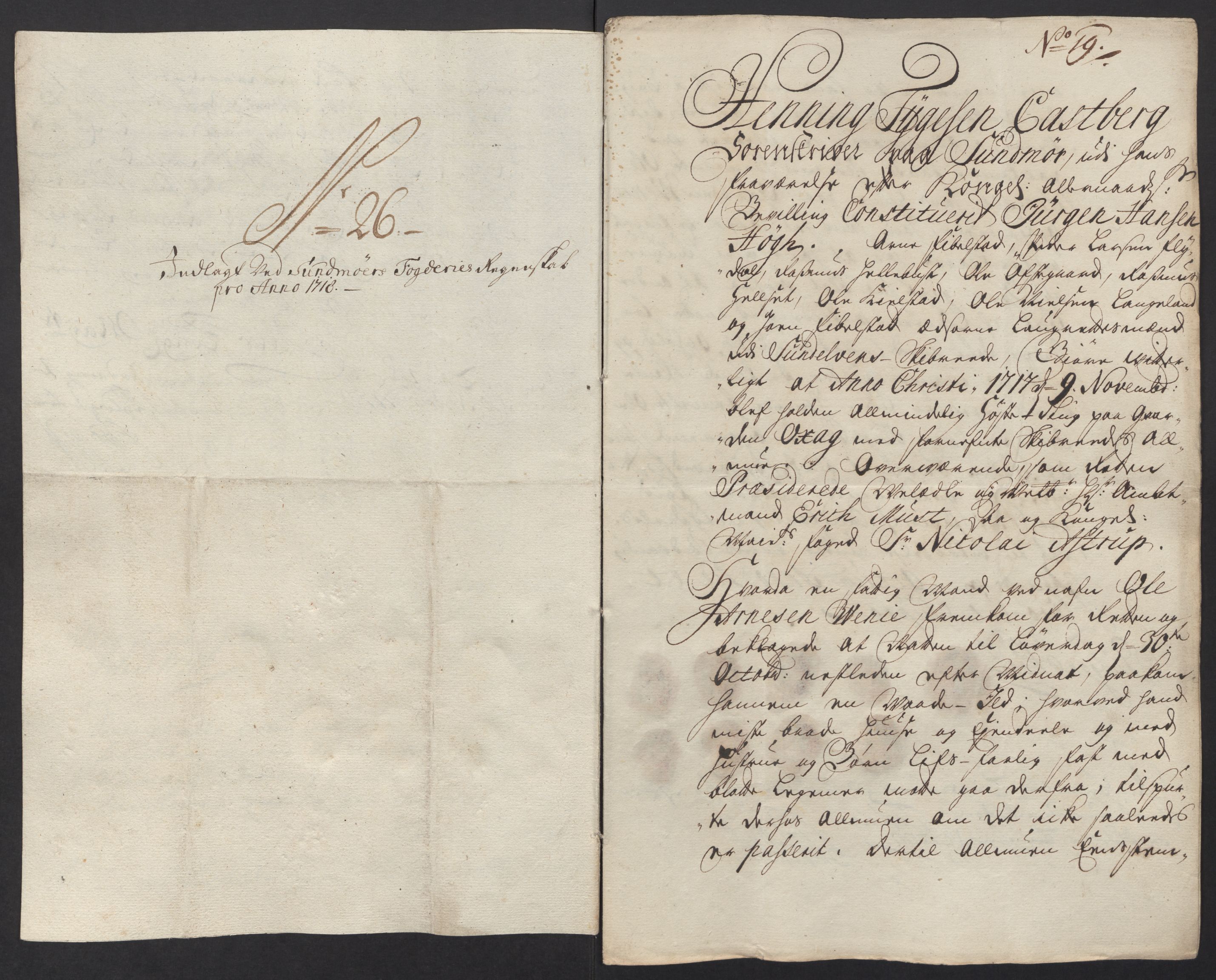 Rentekammeret inntil 1814, Reviderte regnskaper, Fogderegnskap, AV/RA-EA-4092/R54/L3570: Fogderegnskap Sunnmøre, 1718, p. 158