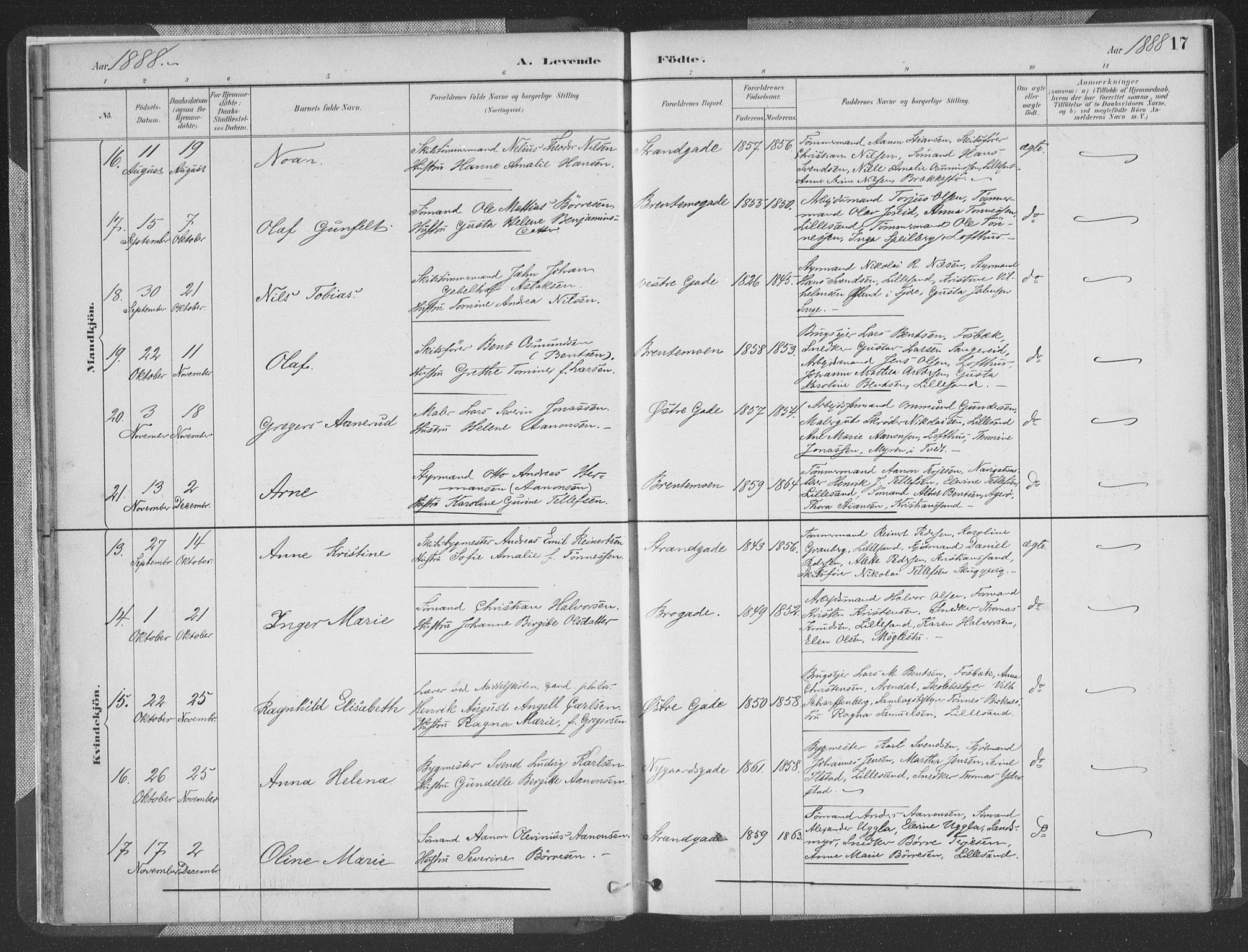 Vestre Moland sokneprestkontor, AV/SAK-1111-0046/F/Fa/Faa/L0001: Parish register (official) no. A 1, 1884-1899, p. 18