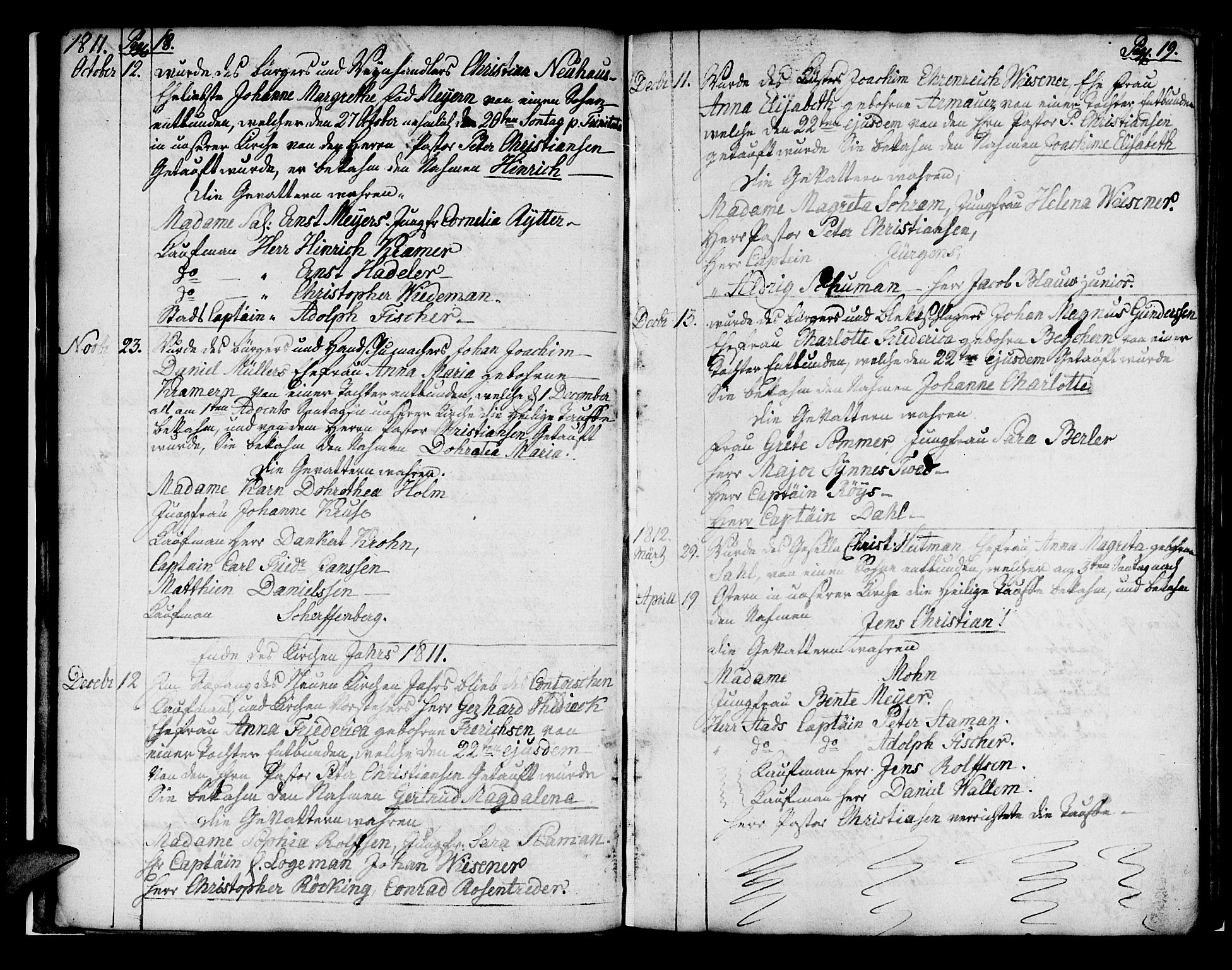 Mariakirken Sokneprestembete, SAB/A-76901/H/Haa/L0004: Parish register (official) no. A 4, 1807-1815, p. 18-19