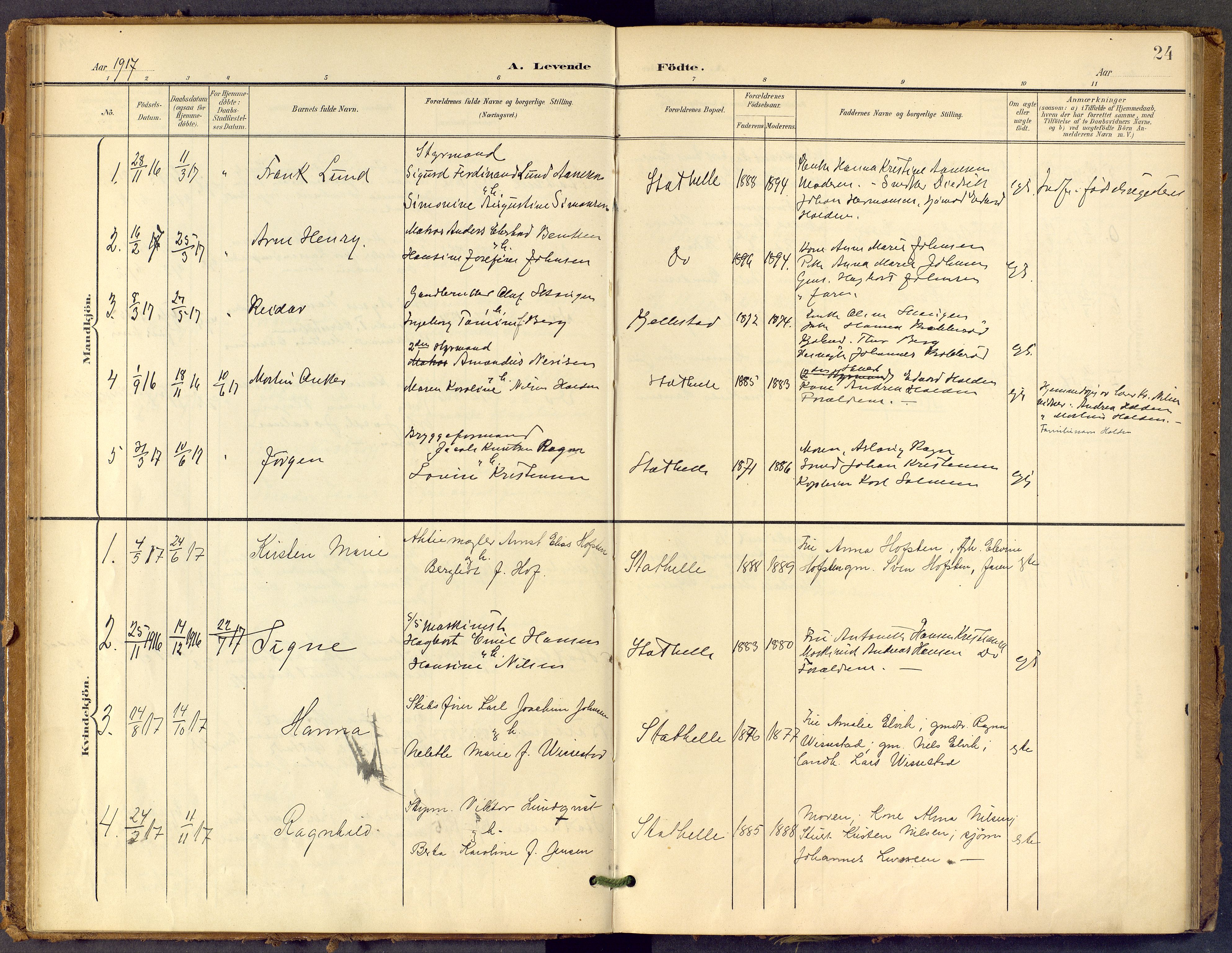 Bamble kirkebøker, SAKO/A-253/F/Fb/L0002: Parish register (official) no. II 2, 1900-1921, p. 24