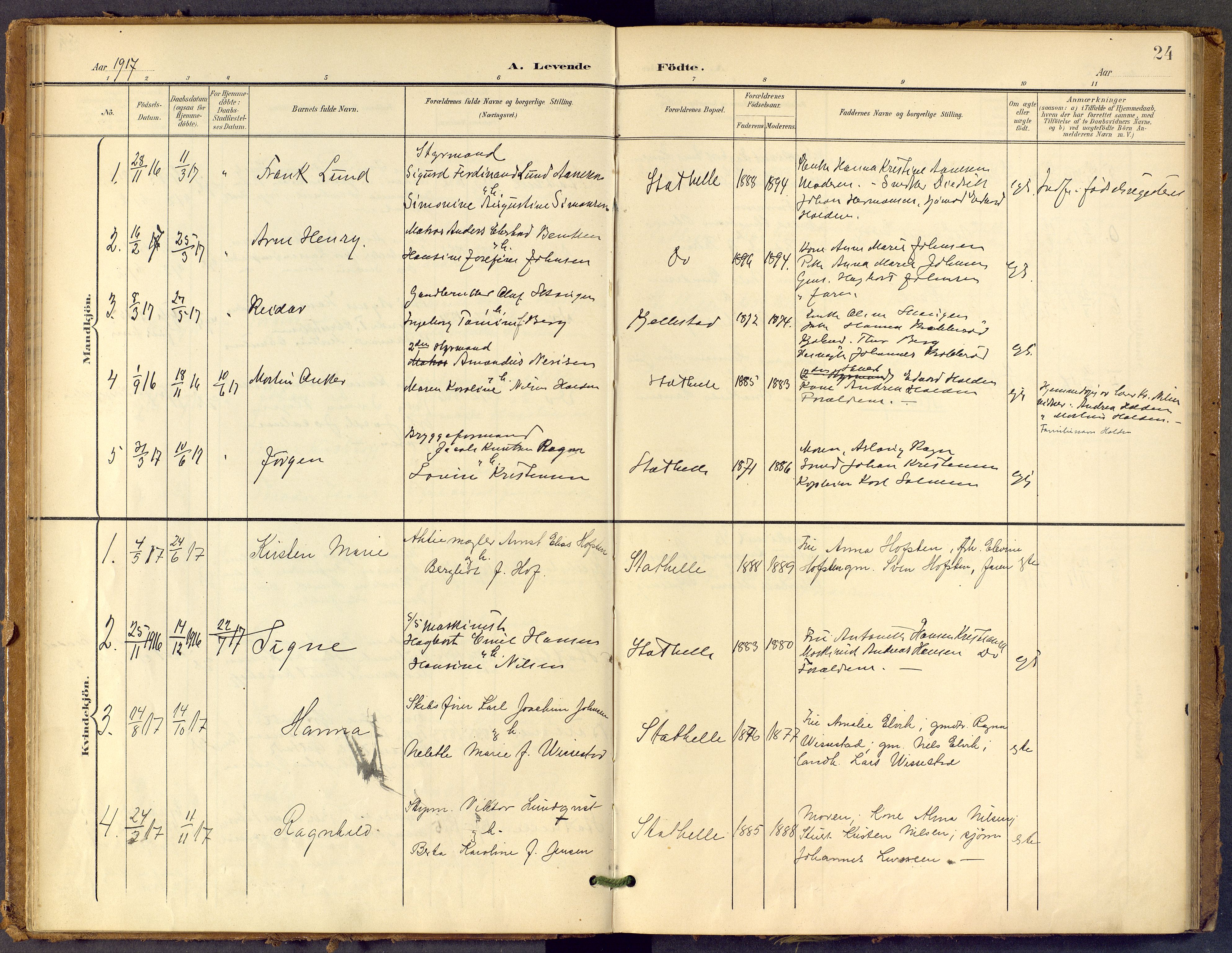 Bamble kirkebøker, AV/SAKO-A-253/F/Fb/L0002: Parish register (official) no. II 2, 1900-1921, p. 24