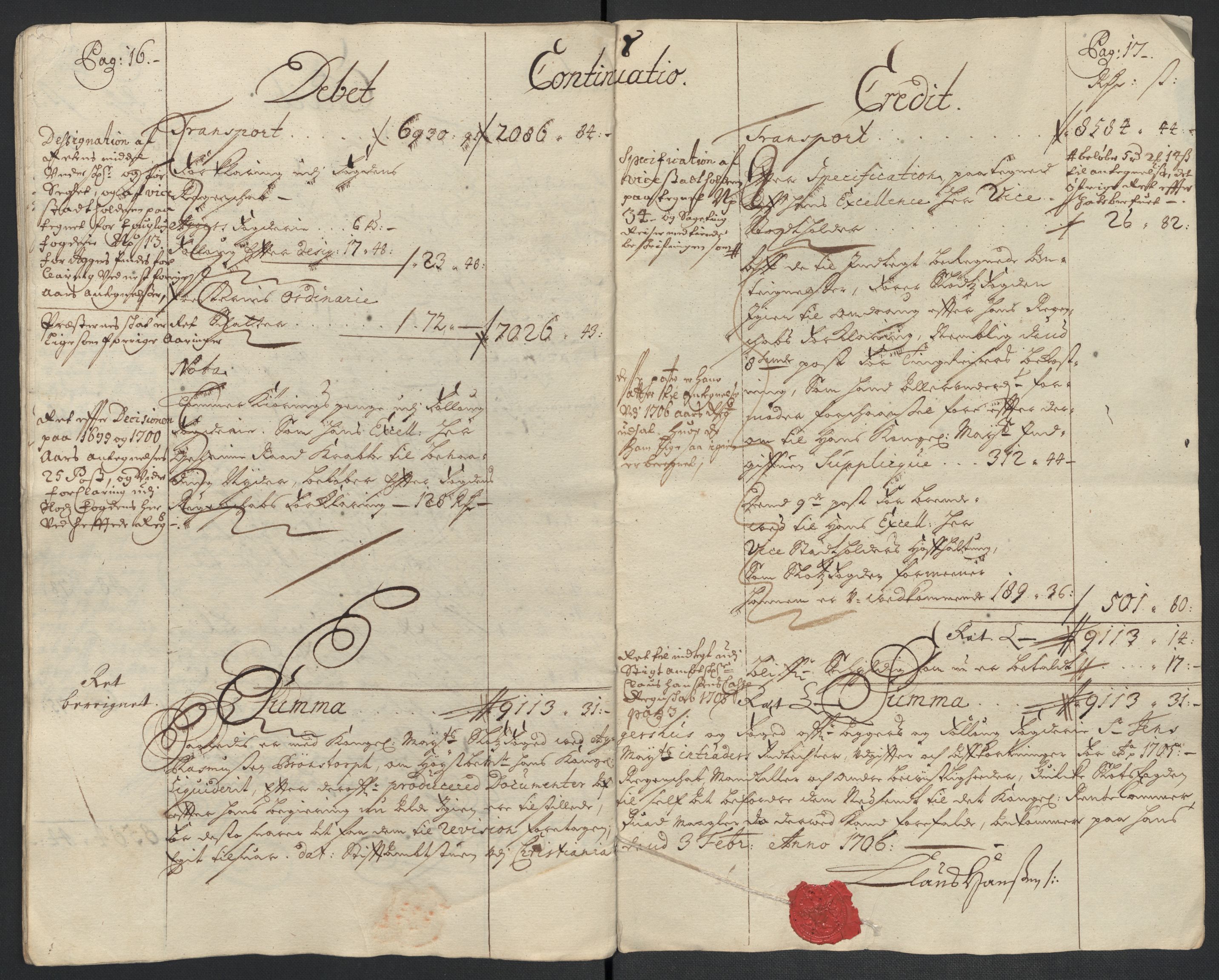 Rentekammeret inntil 1814, Reviderte regnskaper, Fogderegnskap, AV/RA-EA-4092/R10/L0446: Fogderegnskap Aker og Follo, 1705-1706, p. 22