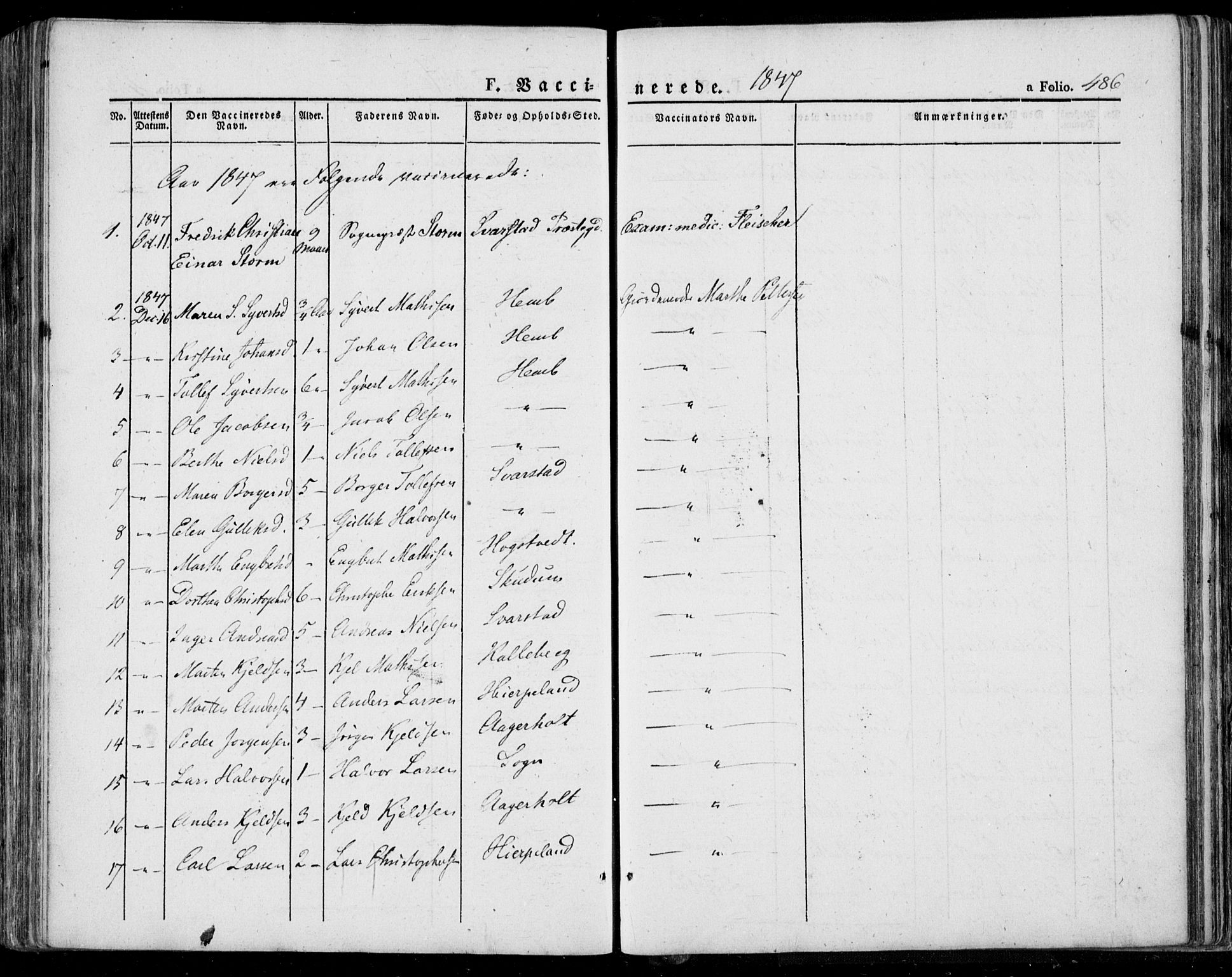 Lardal kirkebøker, SAKO/A-350/F/Fa/L0006: Parish register (official) no. I 6, 1835-1860, p. 486