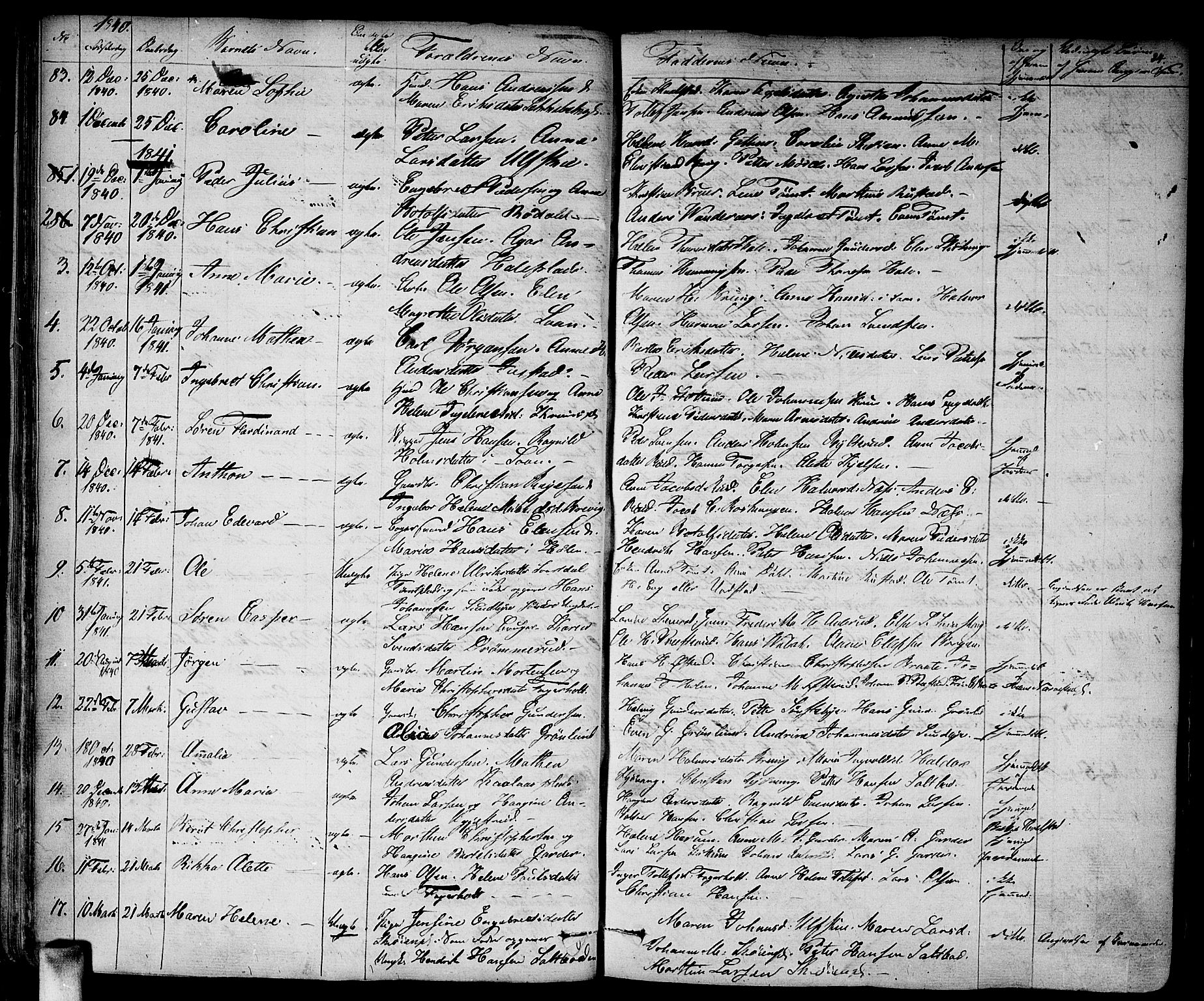 Vestby prestekontor Kirkebøker, AV/SAO-A-10893/F/Fa/L0006: Parish register (official) no. I 6, 1827-1849, p. 84