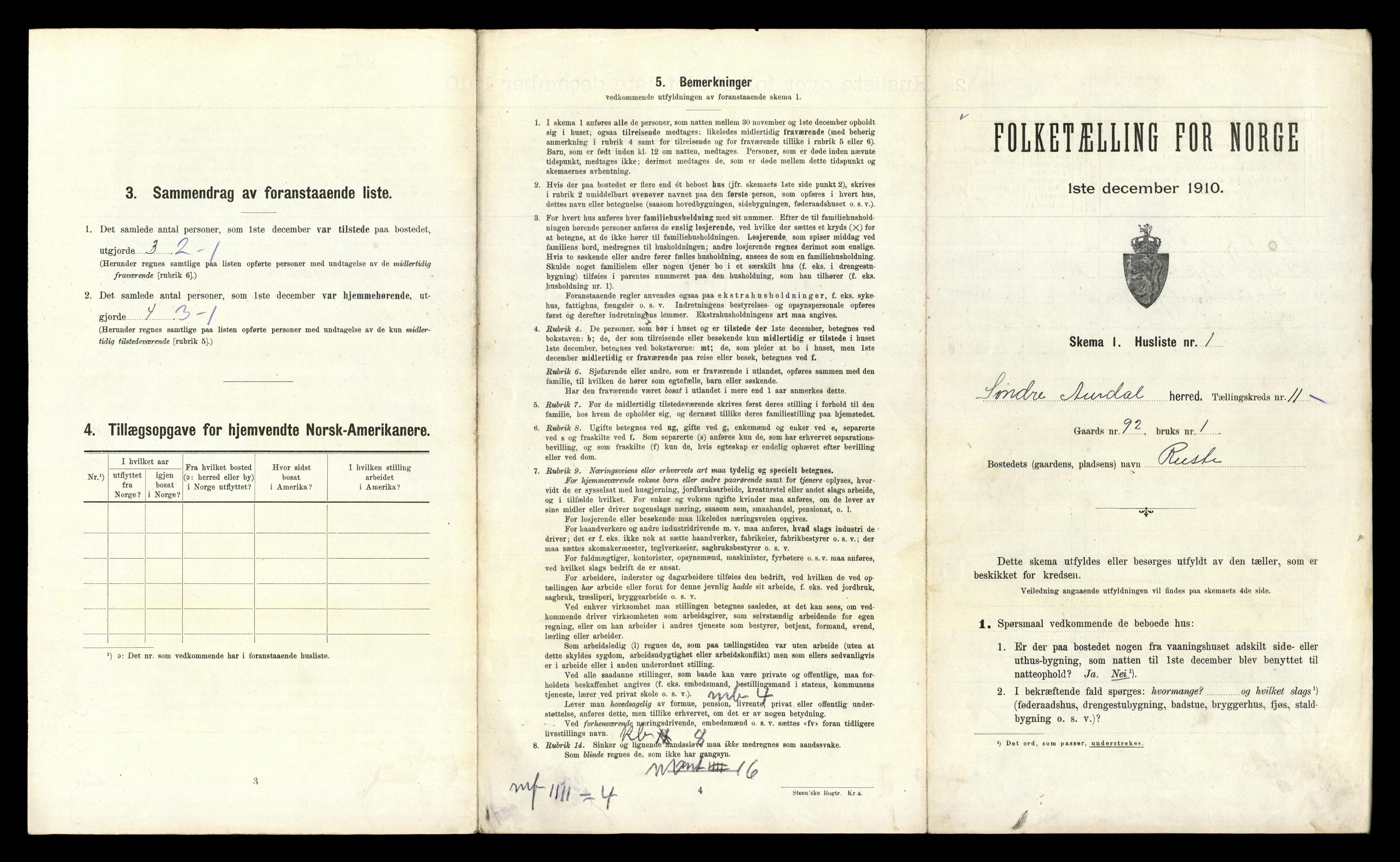 RA, 1910 census for Sør-Aurdal, 1910, p. 1079