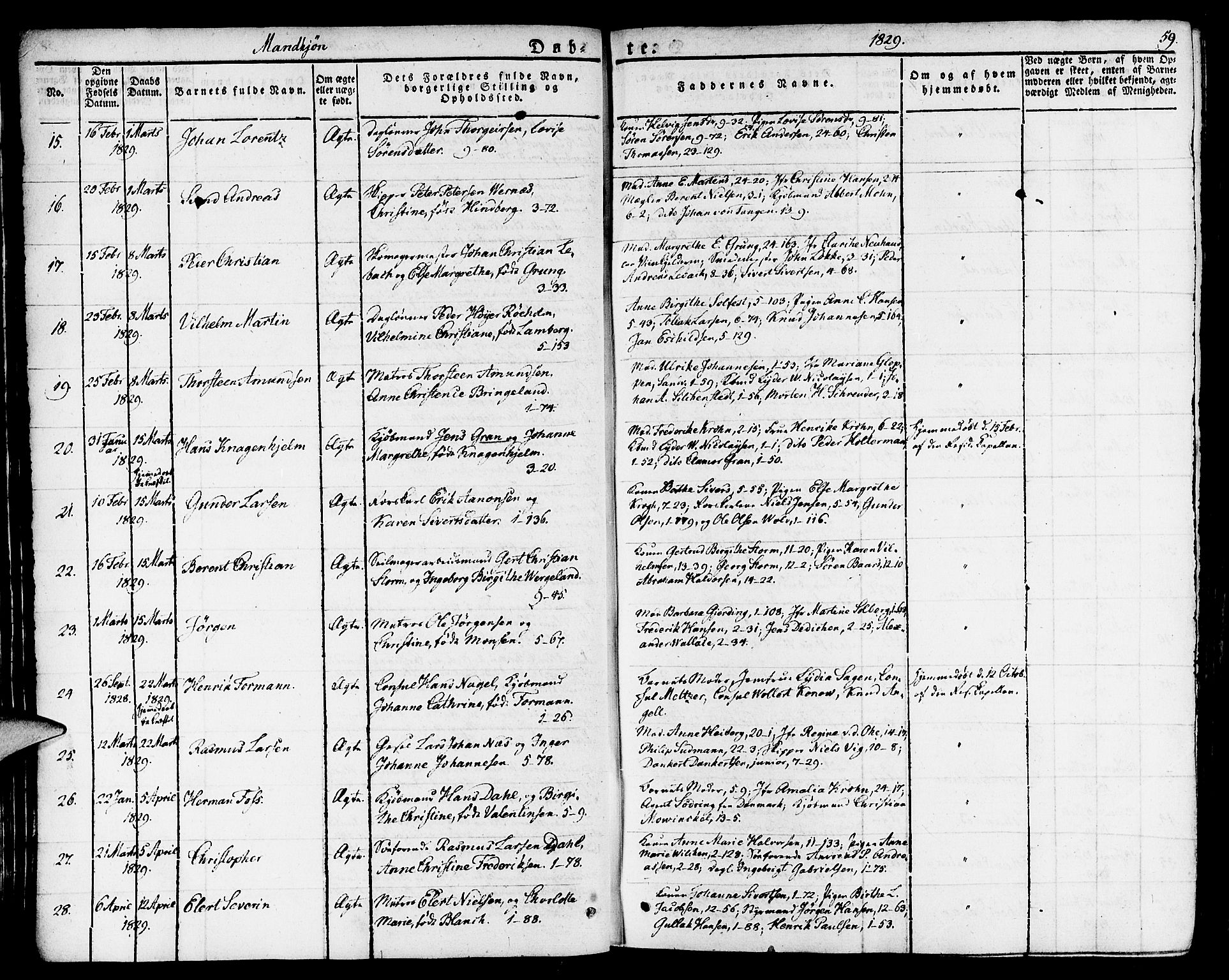 Nykirken Sokneprestembete, AV/SAB-A-77101/H/Haa/L0012: Parish register (official) no. A 12, 1821-1844, p. 59