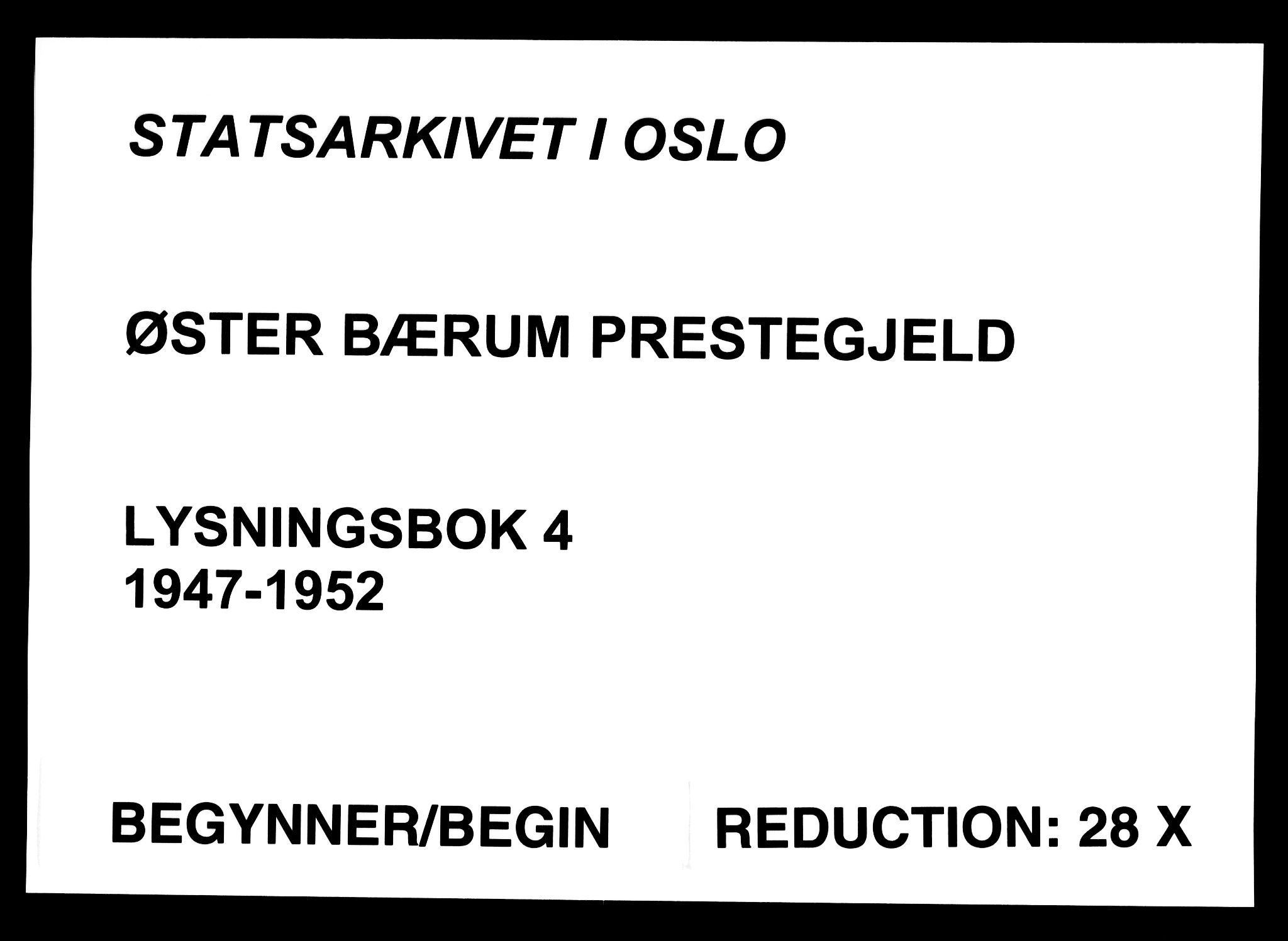 Østre Bærum prestekontor Kirkebøker, AV/SAO-A-10887/H/Ha/L0004: Banns register no. 4, 1947-1952