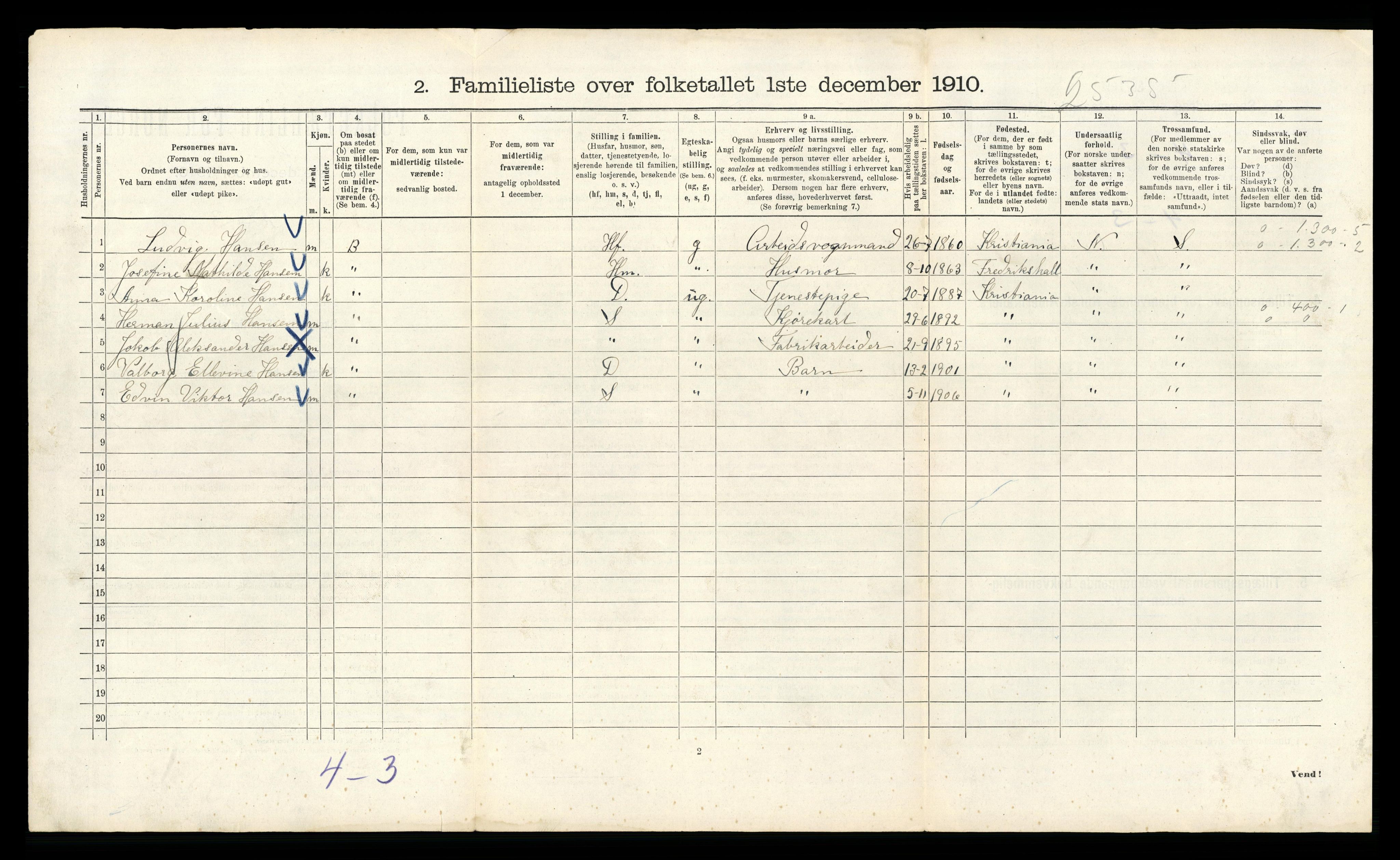 RA, 1910 census for Kristiania, 1910, p. 40518