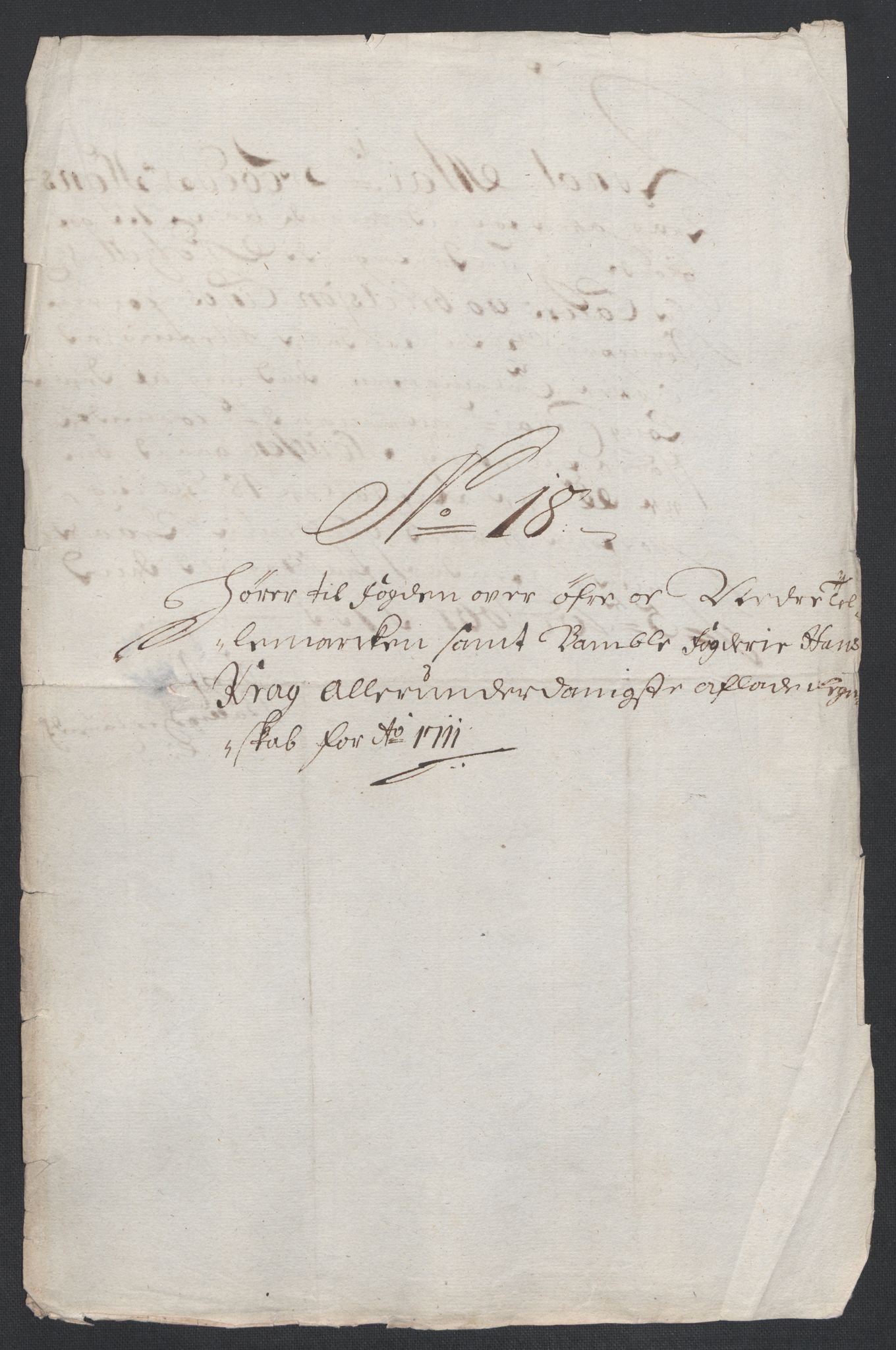 Rentekammeret inntil 1814, Reviderte regnskaper, Fogderegnskap, AV/RA-EA-4092/R36/L2120: Fogderegnskap Øvre og Nedre Telemark og Bamble, 1711, p. 225