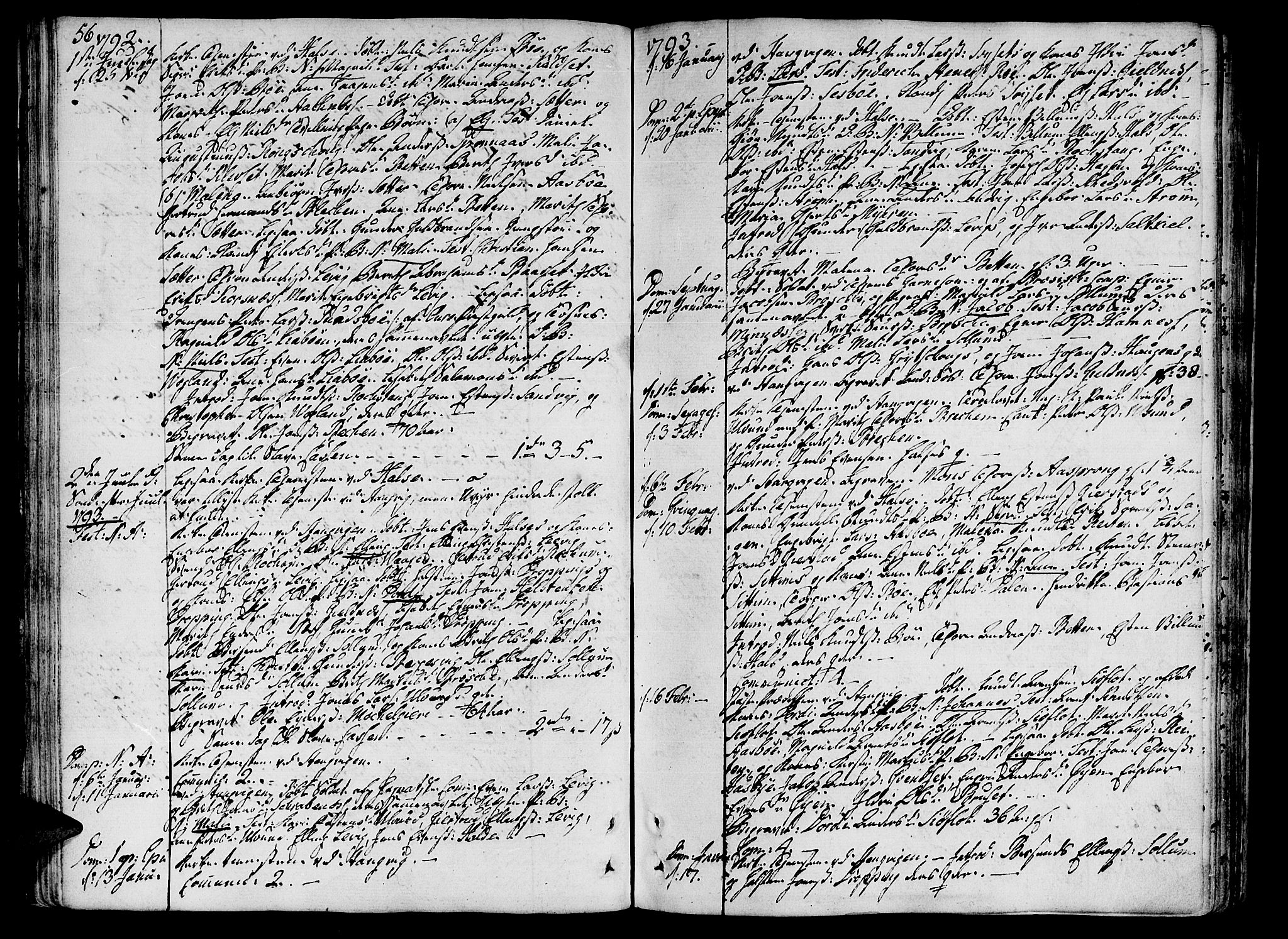 Ministerialprotokoller, klokkerbøker og fødselsregistre - Møre og Romsdal, SAT/A-1454/592/L1022: Parish register (official) no. 592A01, 1784-1819, p. 56