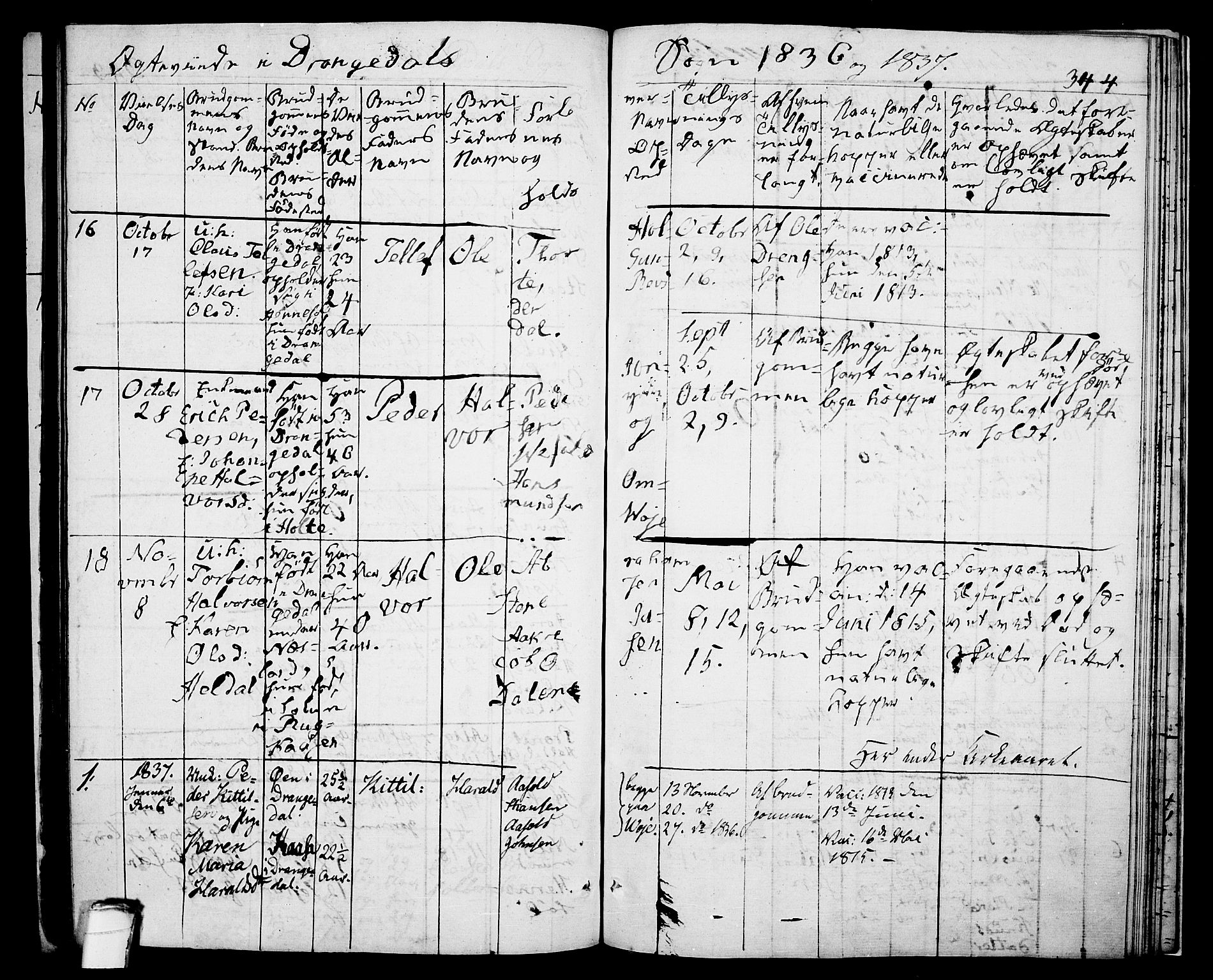 Drangedal kirkebøker, AV/SAKO-A-258/F/Fa/L0006: Parish register (official) no. 6, 1831-1837, p. 344