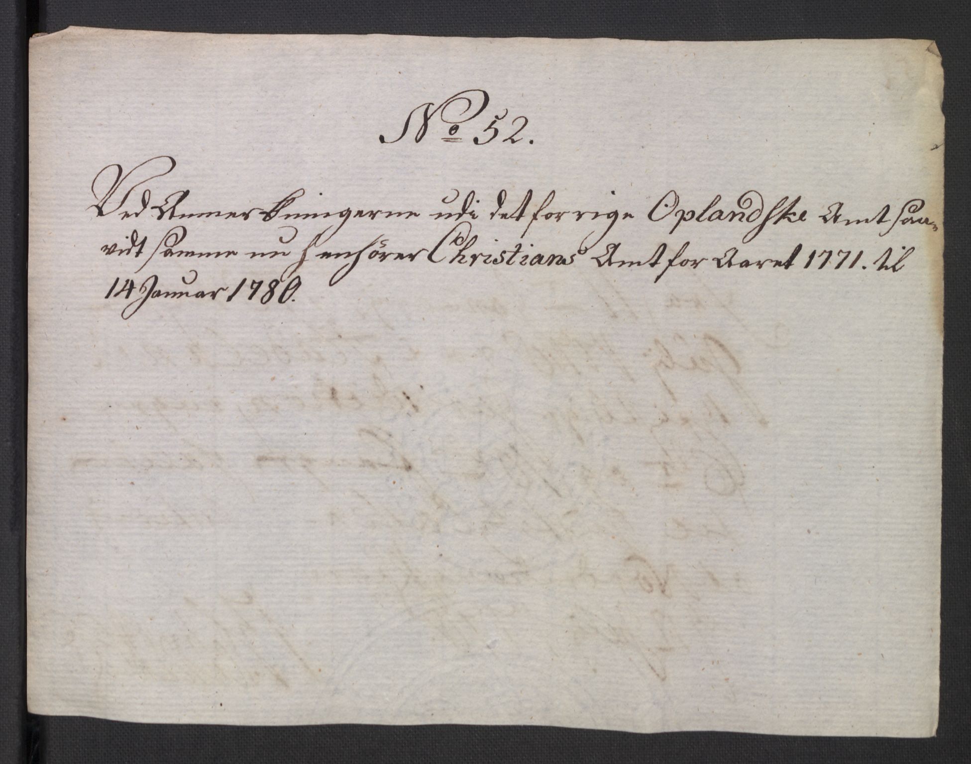 Rentekammeret inntil 1814, Reviderte regnskaper, Mindre regnskaper, AV/RA-EA-4068/Rb/L0014: Opplands amt, 1771-1779, p. 836