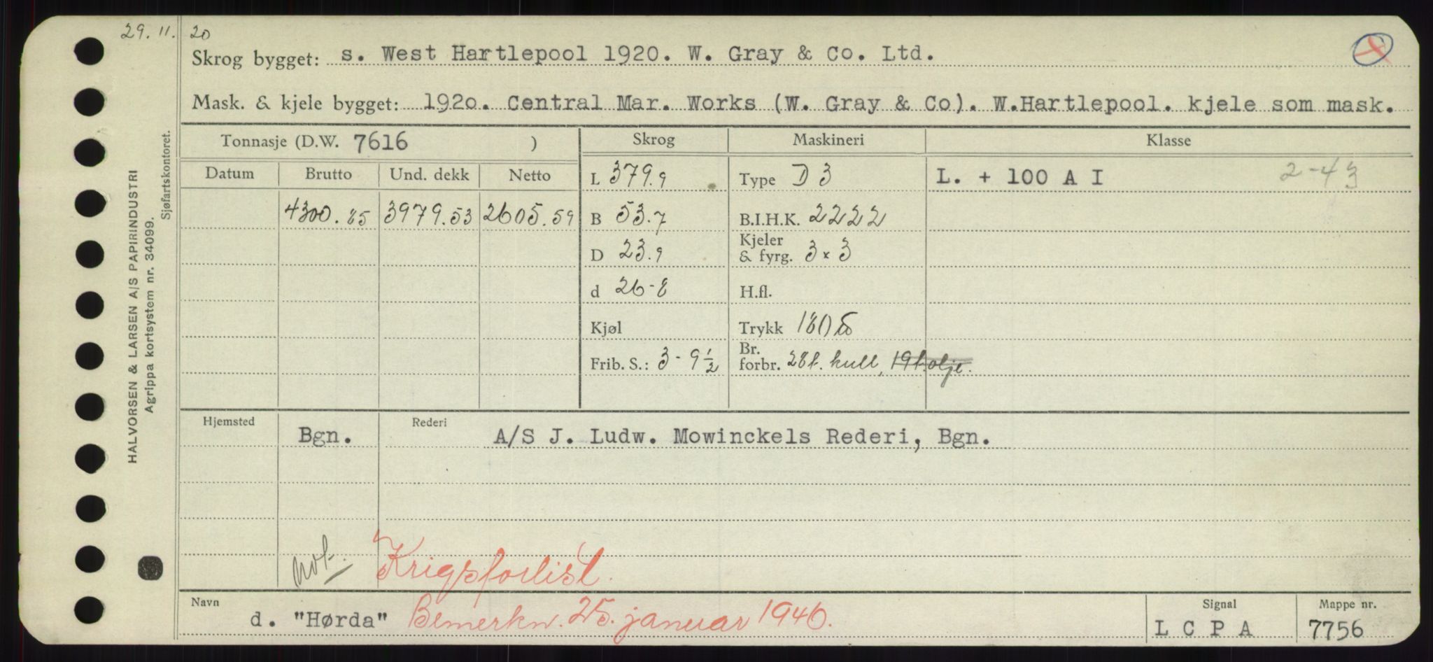 Sjøfartsdirektoratet med forløpere, Skipsmålingen, RA/S-1627/H/Hd/L0017: Fartøy, Holi-Hå, p. 513