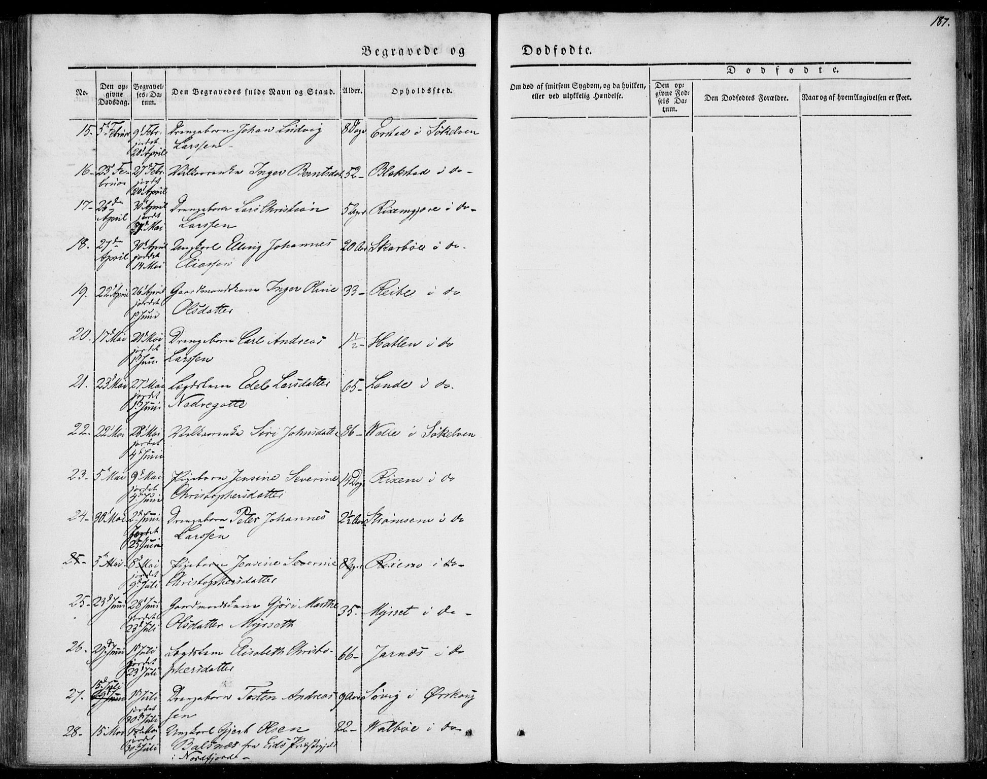 Ministerialprotokoller, klokkerbøker og fødselsregistre - Møre og Romsdal, AV/SAT-A-1454/522/L0312: Parish register (official) no. 522A07, 1843-1851, p. 187