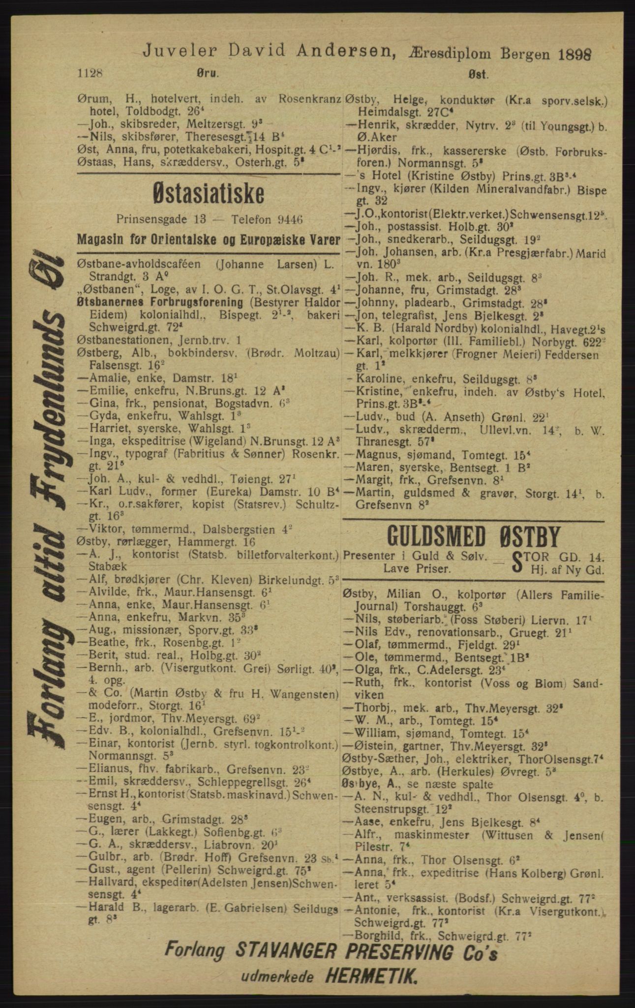 Kristiania/Oslo adressebok, PUBL/-, 1913, p. 1142