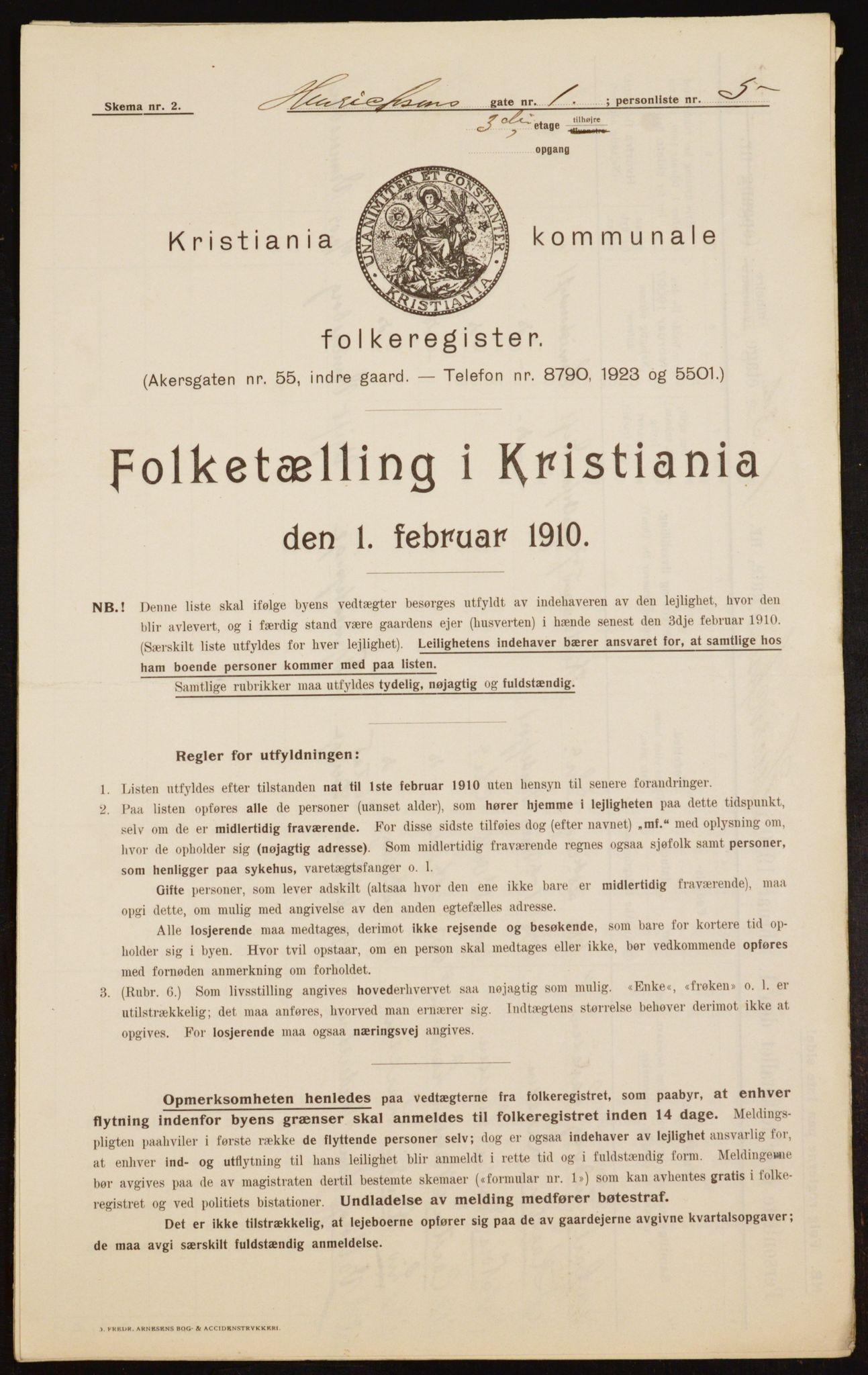 OBA, Municipal Census 1910 for Kristiania, 1910, p. 37797