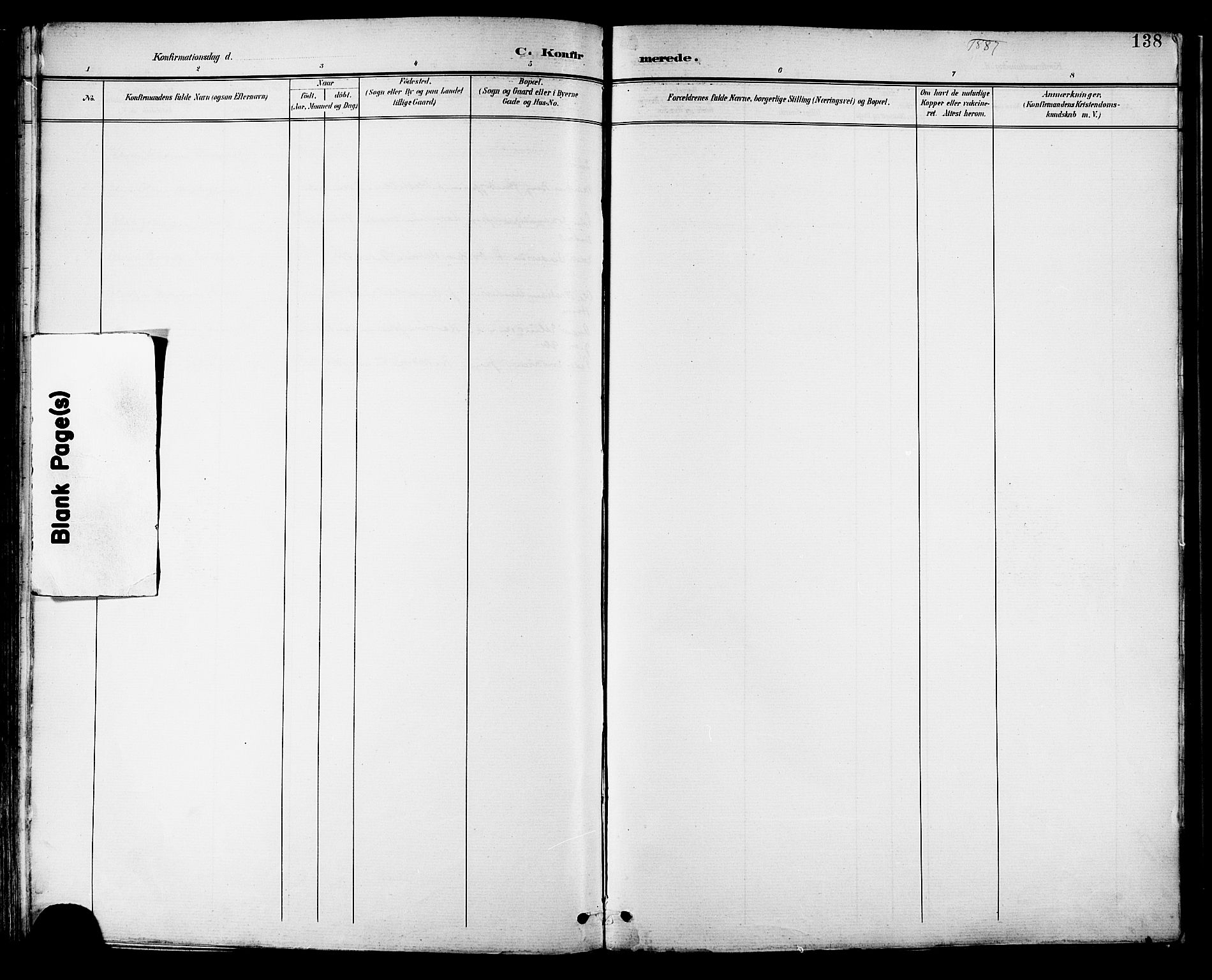 Ministerialprotokoller, klokkerbøker og fødselsregistre - Nordland, AV/SAT-A-1459/882/L1179: Parish register (official) no. 882A01, 1886-1898, p. 138