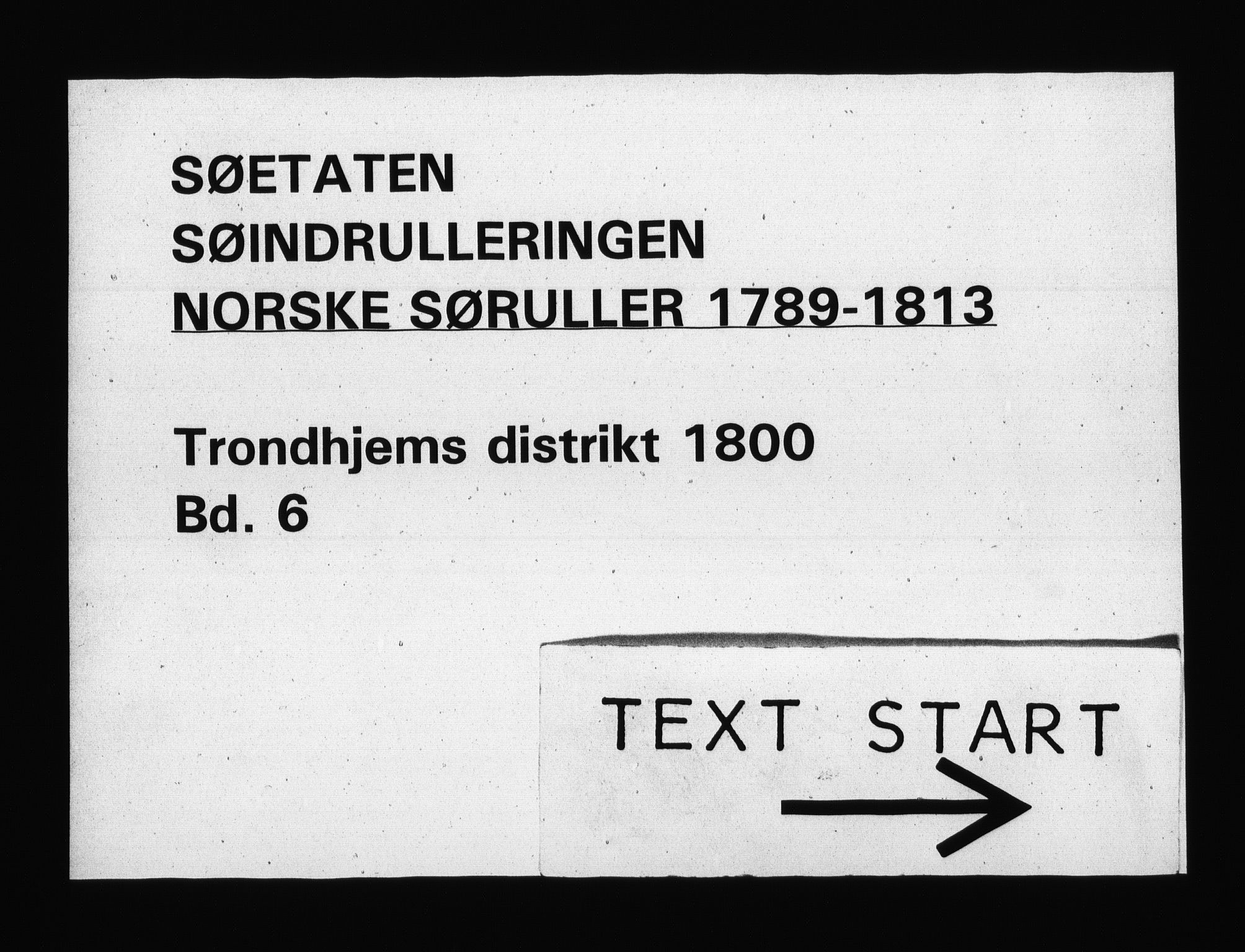 Sjøetaten, RA/EA-3110/F/L0323: Trondheim distrikt, bind 6, 1800