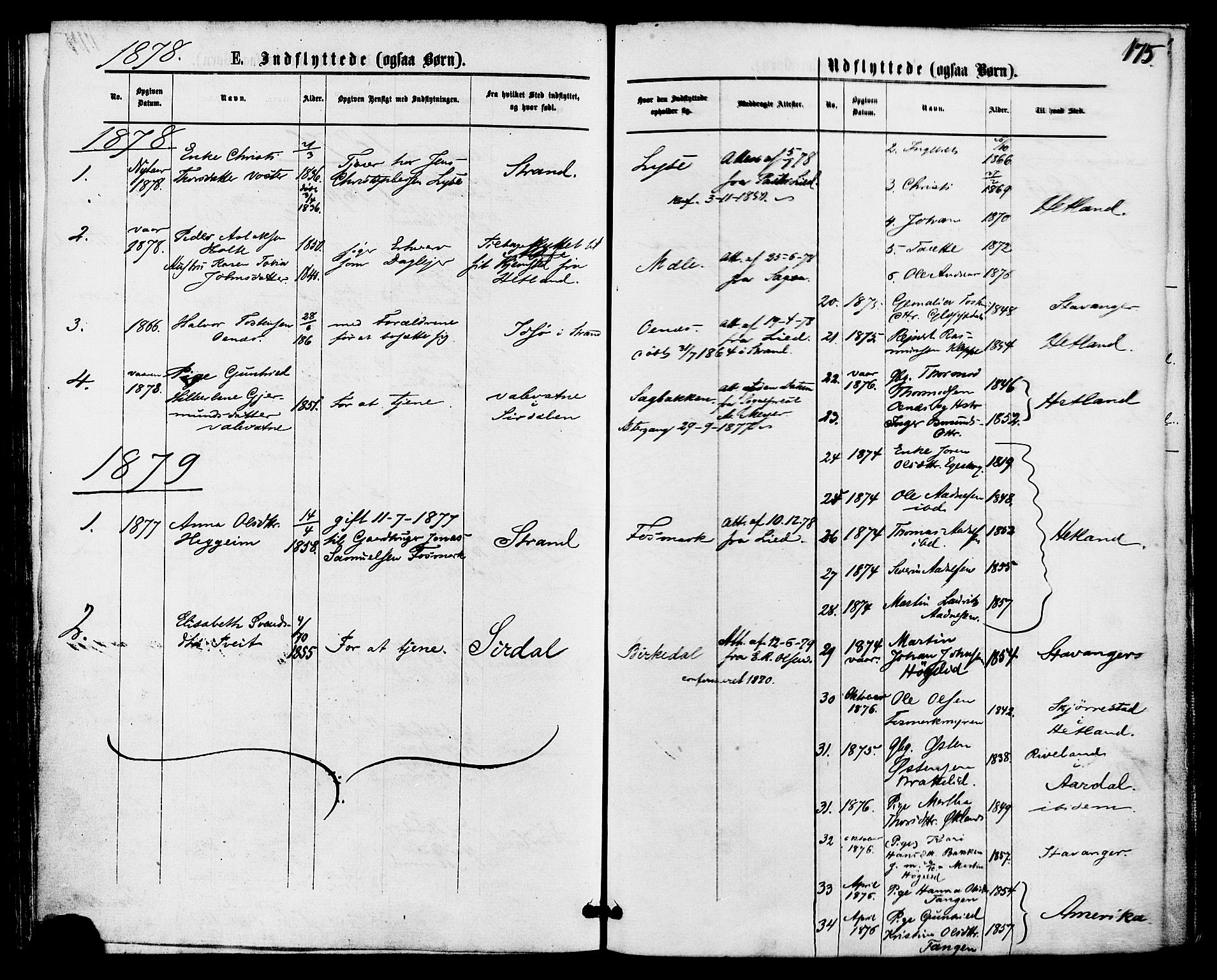 Høgsfjord sokneprestkontor, SAST/A-101624/H/Ha/Haa/L0004: Parish register (official) no. A 4, 1876-1884, p. 175