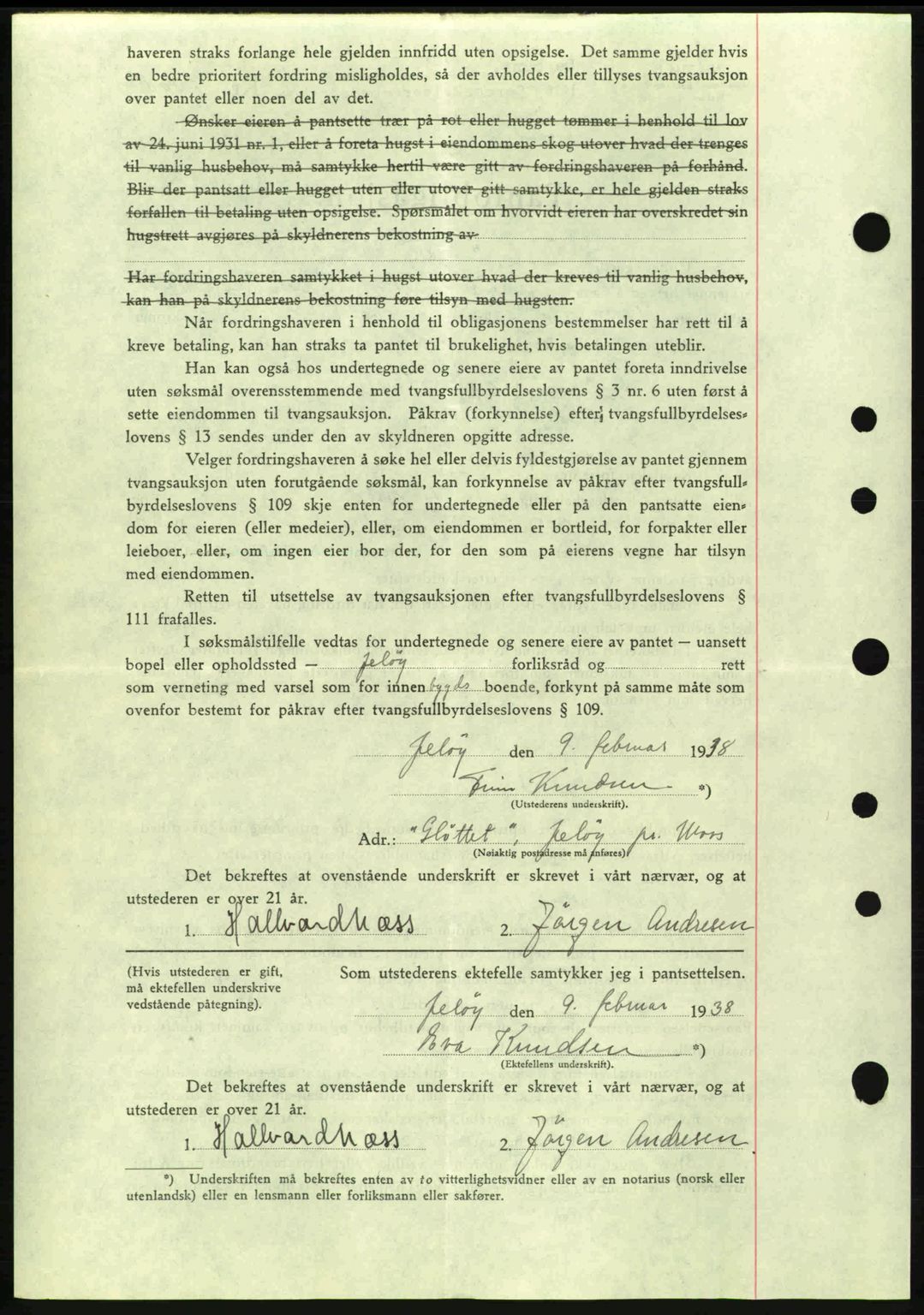 Moss sorenskriveri, AV/SAO-A-10168: Mortgage book no. B5, 1938-1938, Diary no: : 327/1938