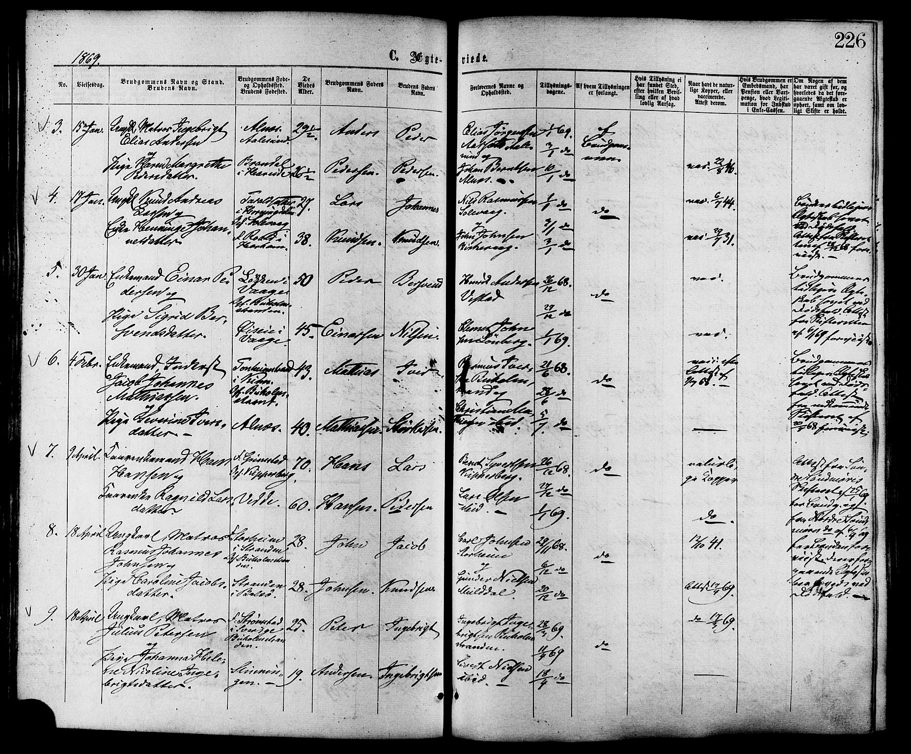 Ministerialprotokoller, klokkerbøker og fødselsregistre - Møre og Romsdal, AV/SAT-A-1454/528/L0399: Parish register (official) no. 528A10, 1864-1879, p. 226