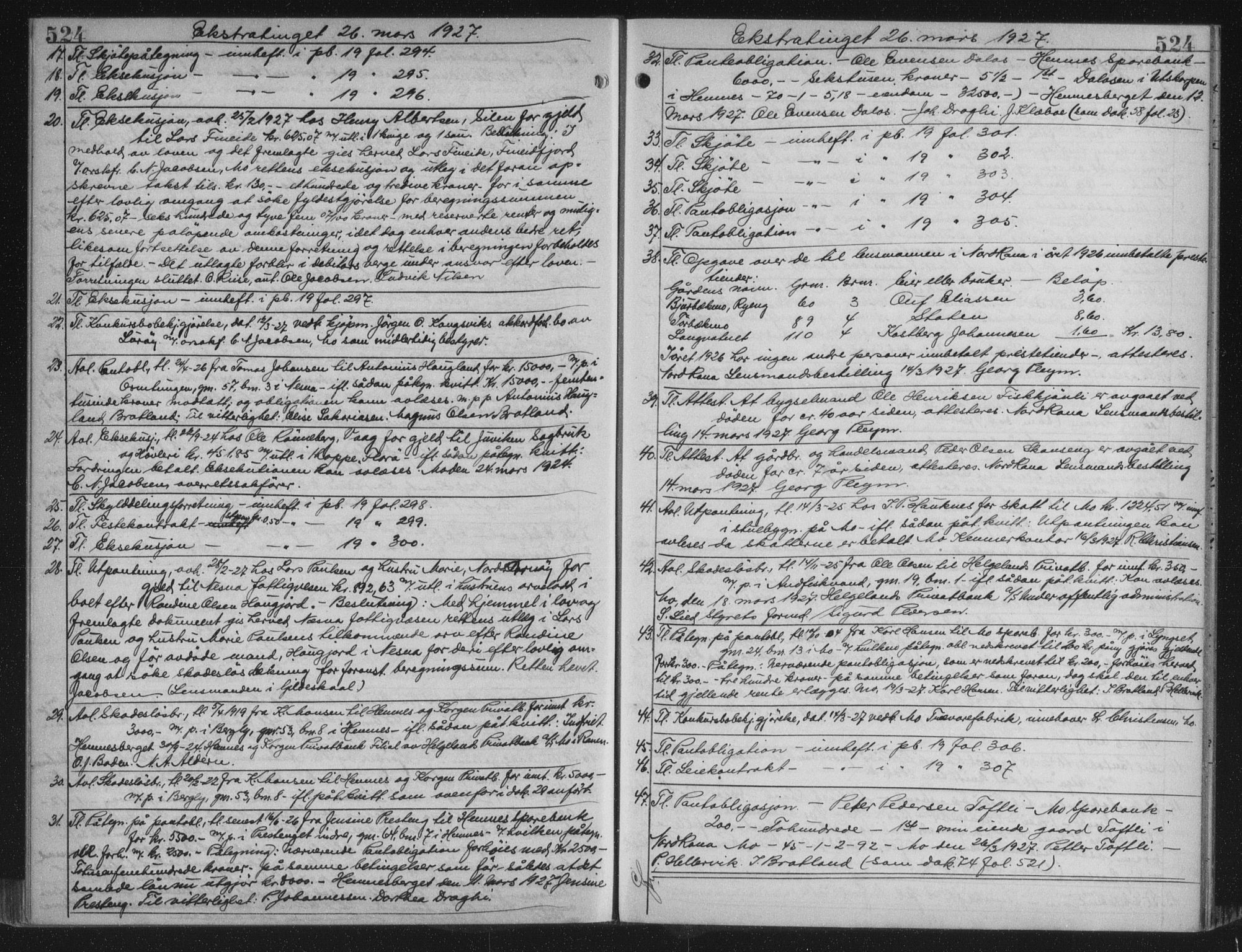 Rana sorenskriveri , AV/SAT-A-1108/1/2/2C/L0018: Mortgage book no. 18, 1923-1928, p. 524, Deed date: 26.03.1927