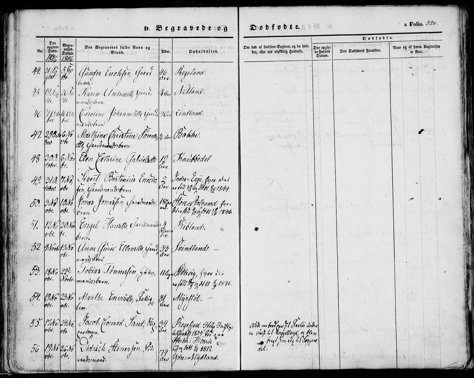 Sokndal sokneprestkontor, AV/SAST-A-101808: Parish register (official) no. A 8.2, 1842-1857, p. 320