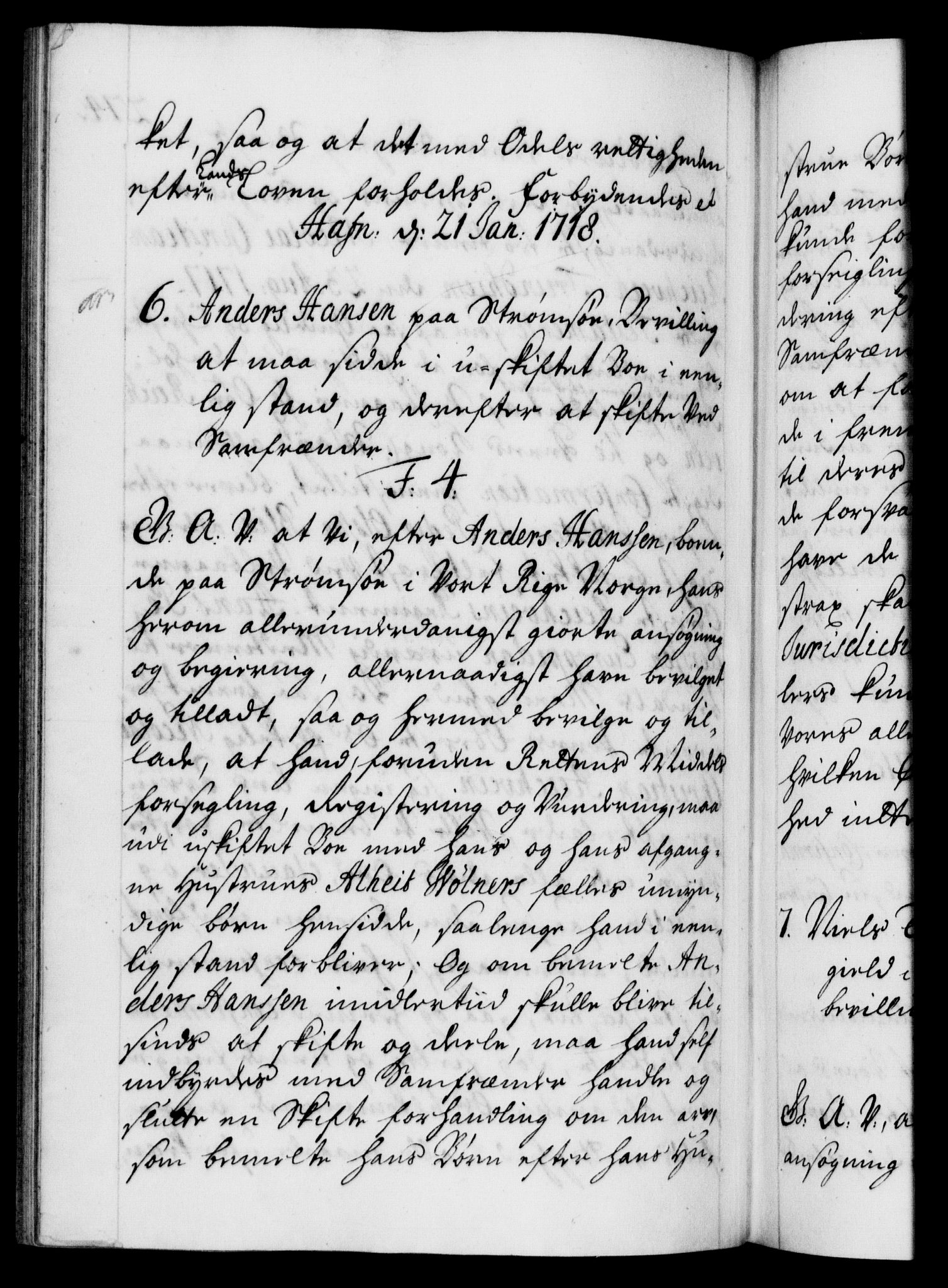 Danske Kanselli 1572-1799, AV/RA-EA-3023/F/Fc/Fca/Fcaa/L0022: Norske registre, 1716-1719, p. 274b