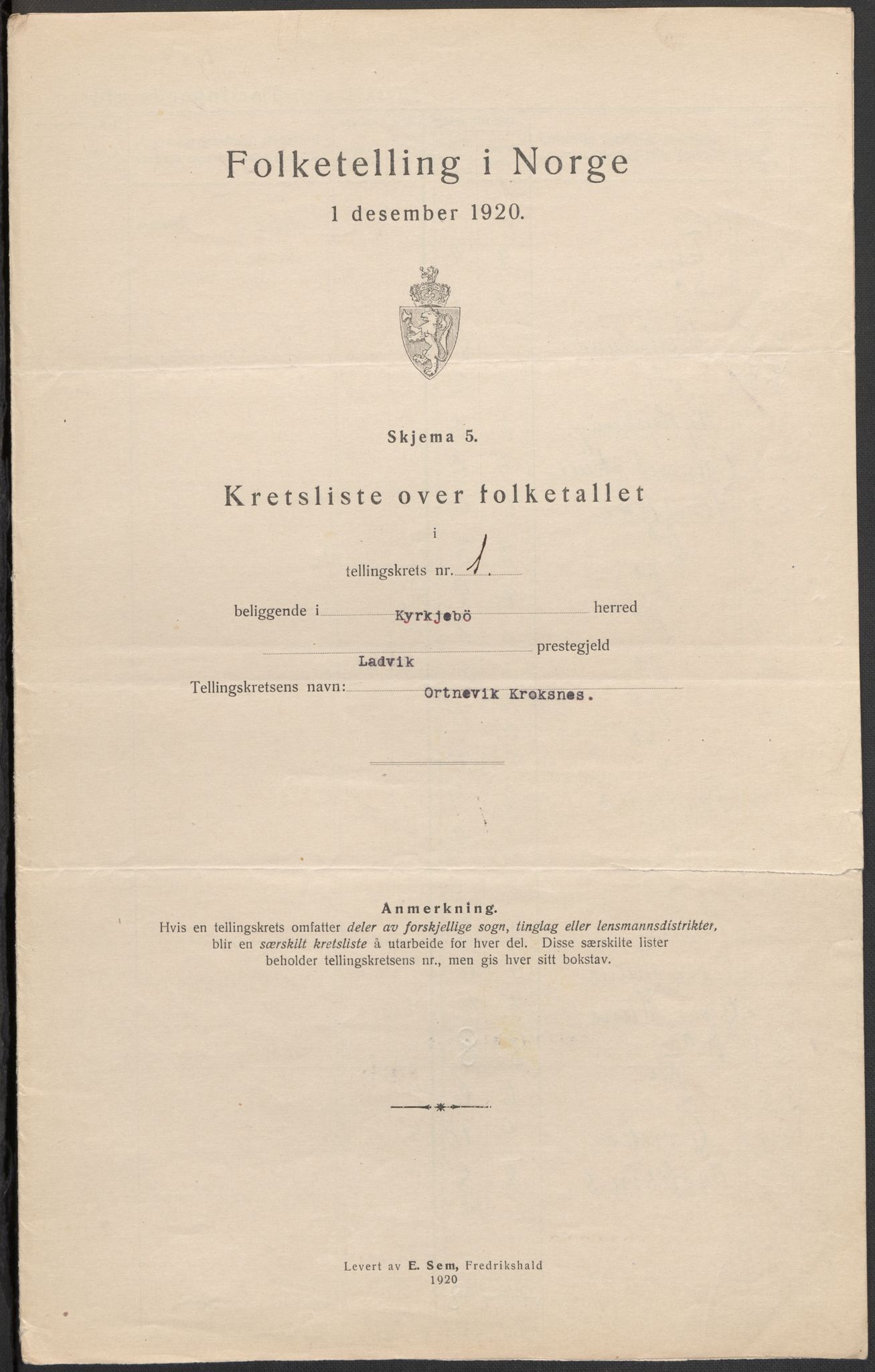 SAB, 1920 census for Kyrkjebø, 1920, p. 4