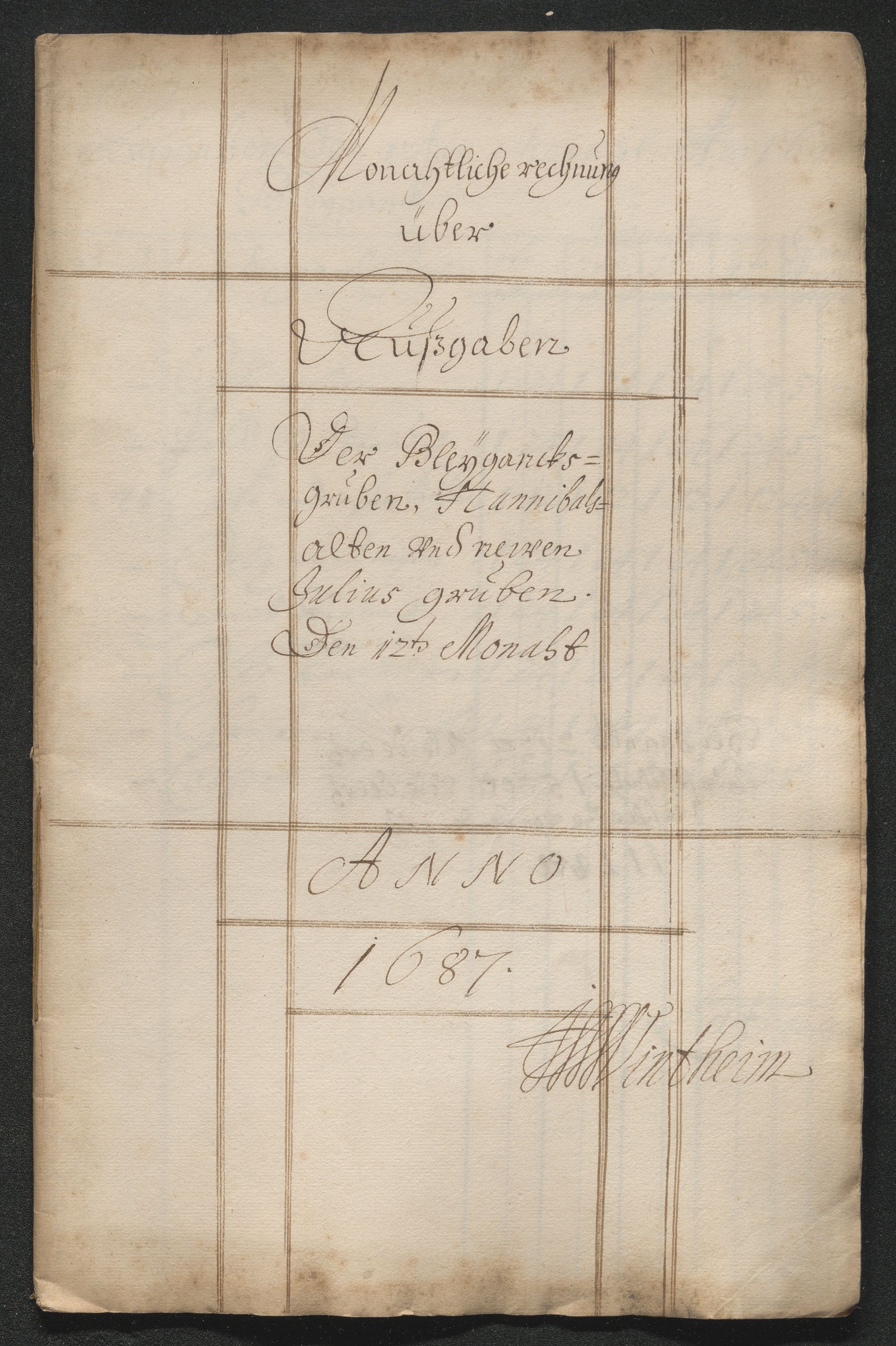 Kongsberg Sølvverk 1623-1816, SAKO/EA-3135/001/D/Dc/Dcd/L0063: Utgiftsregnskap for gruver m.m. , 1687, p. 417