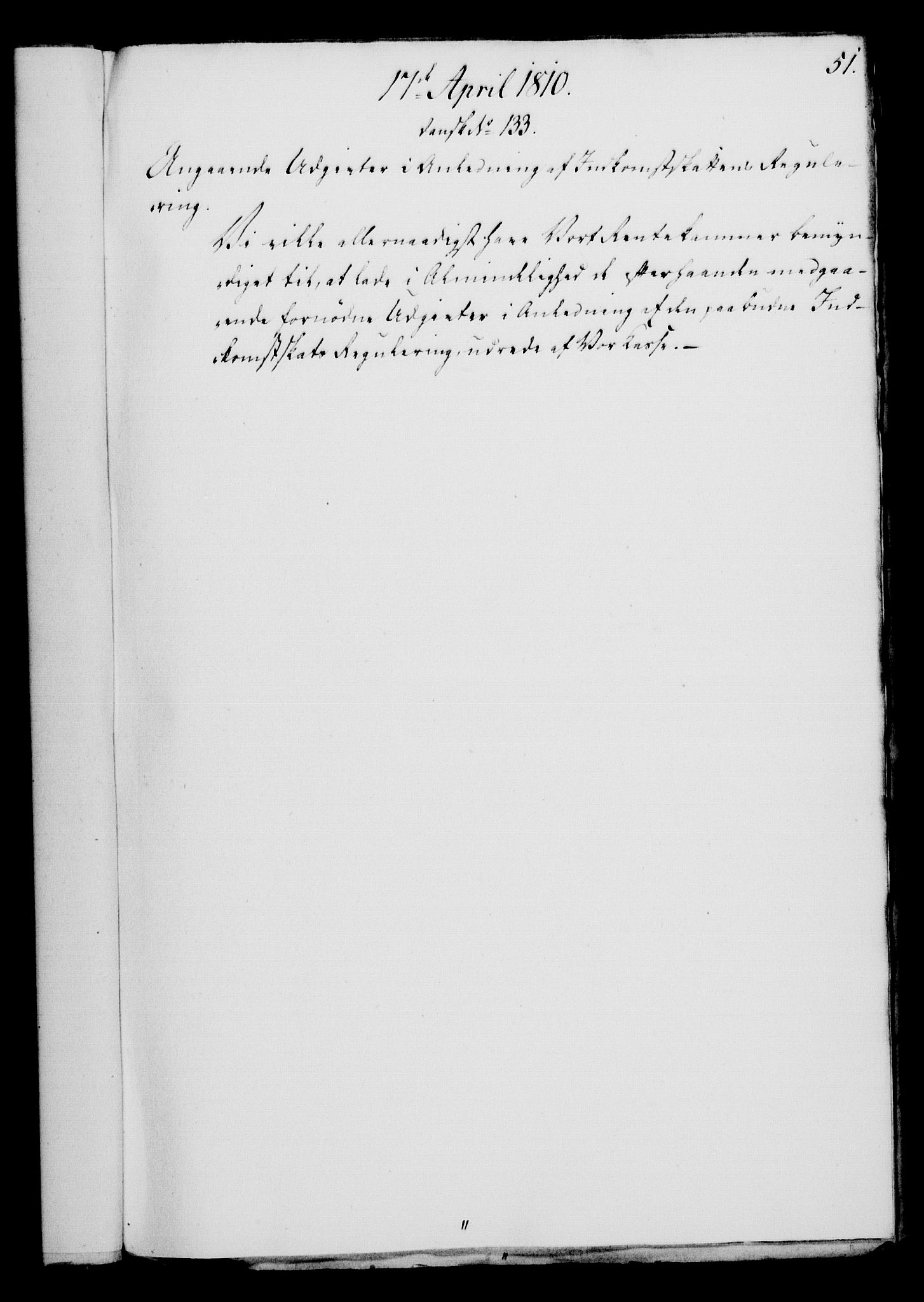 Rentekammeret, Kammerkanselliet, RA/EA-3111/G/Gf/Gfa/L0092: Norsk relasjons- og resolusjonsprotokoll (merket RK 52.92), 1810, p. 204