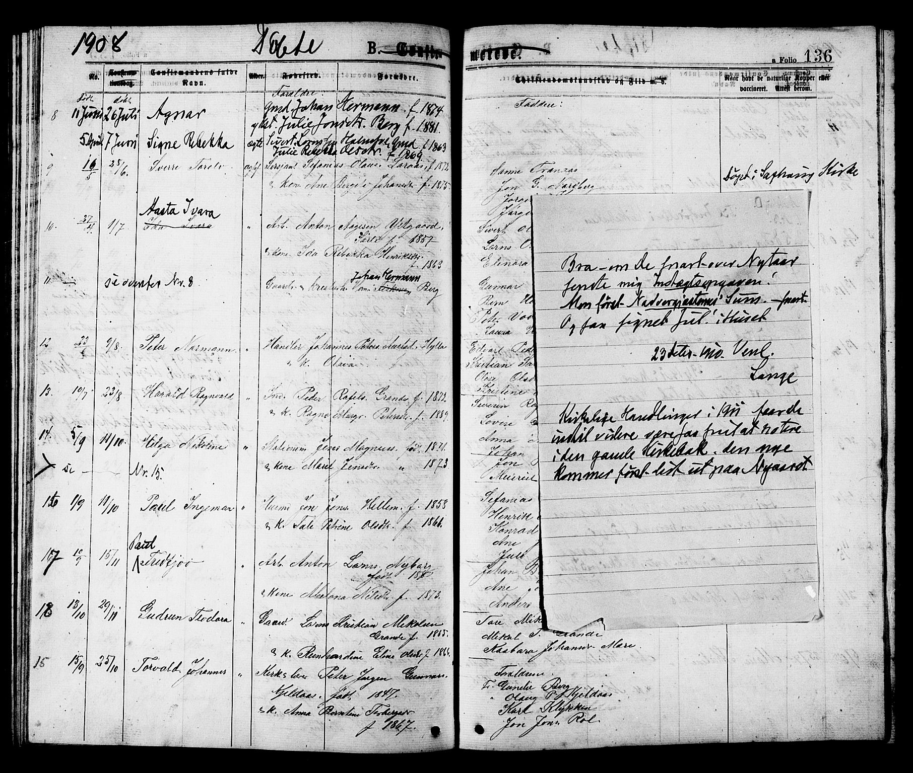 Ministerialprotokoller, klokkerbøker og fødselsregistre - Nord-Trøndelag, SAT/A-1458/731/L0311: Parish register (copy) no. 731C02, 1875-1911, p. 136