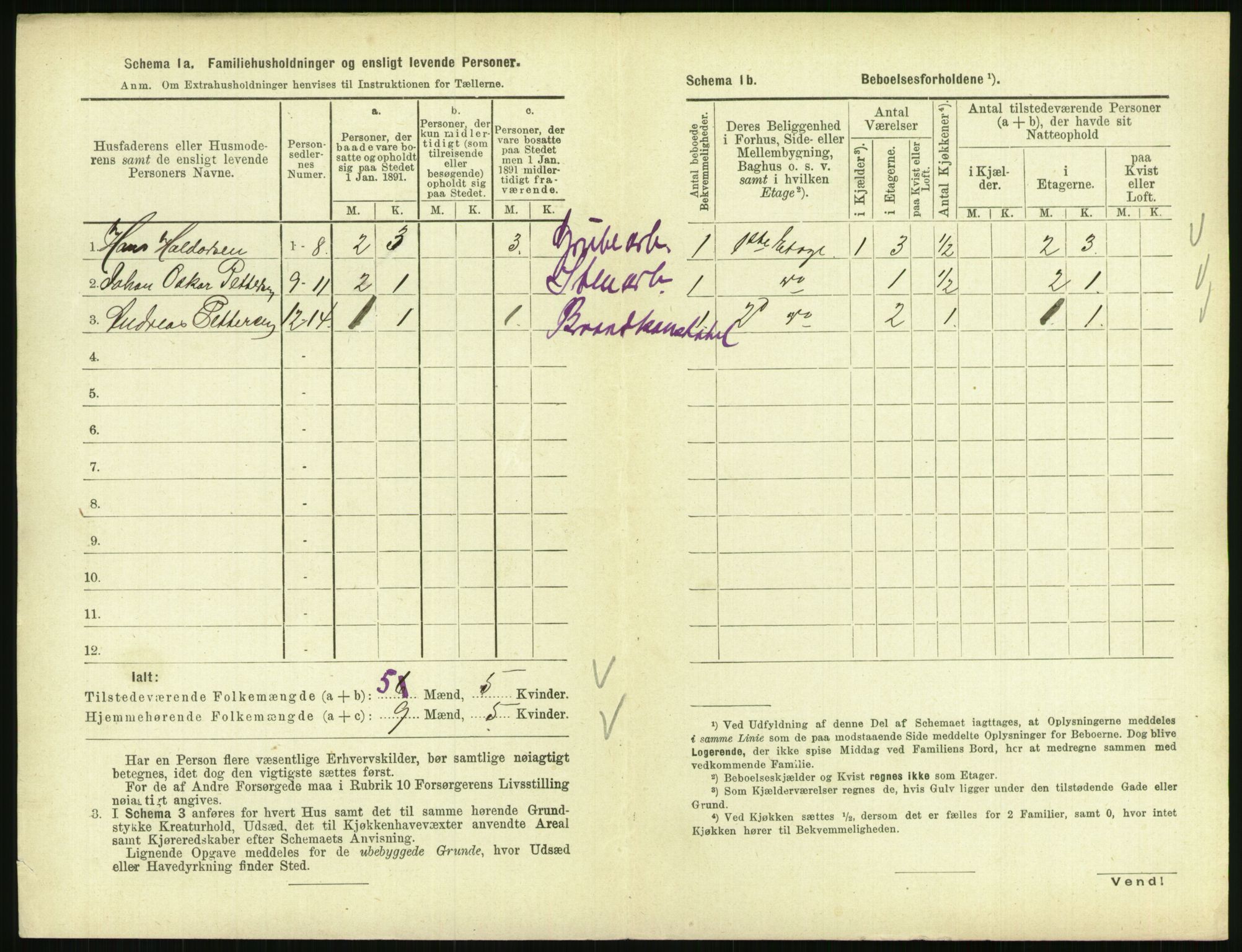 RA, 1891 census for 0801 Kragerø, 1891, p. 709