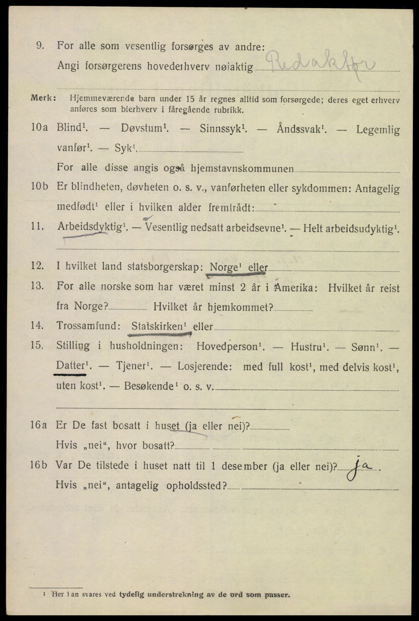 SAK, 1920 census for Kristiansand, 1920, p. 14358
