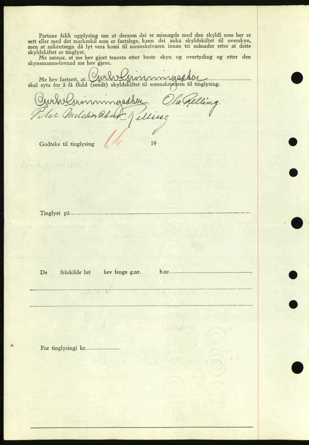 Nordre Sunnmøre sorenskriveri, AV/SAT-A-0006/1/2/2C/2Ca: Mortgage book no. A13, 1942-1942, Diary no: : 682/1942