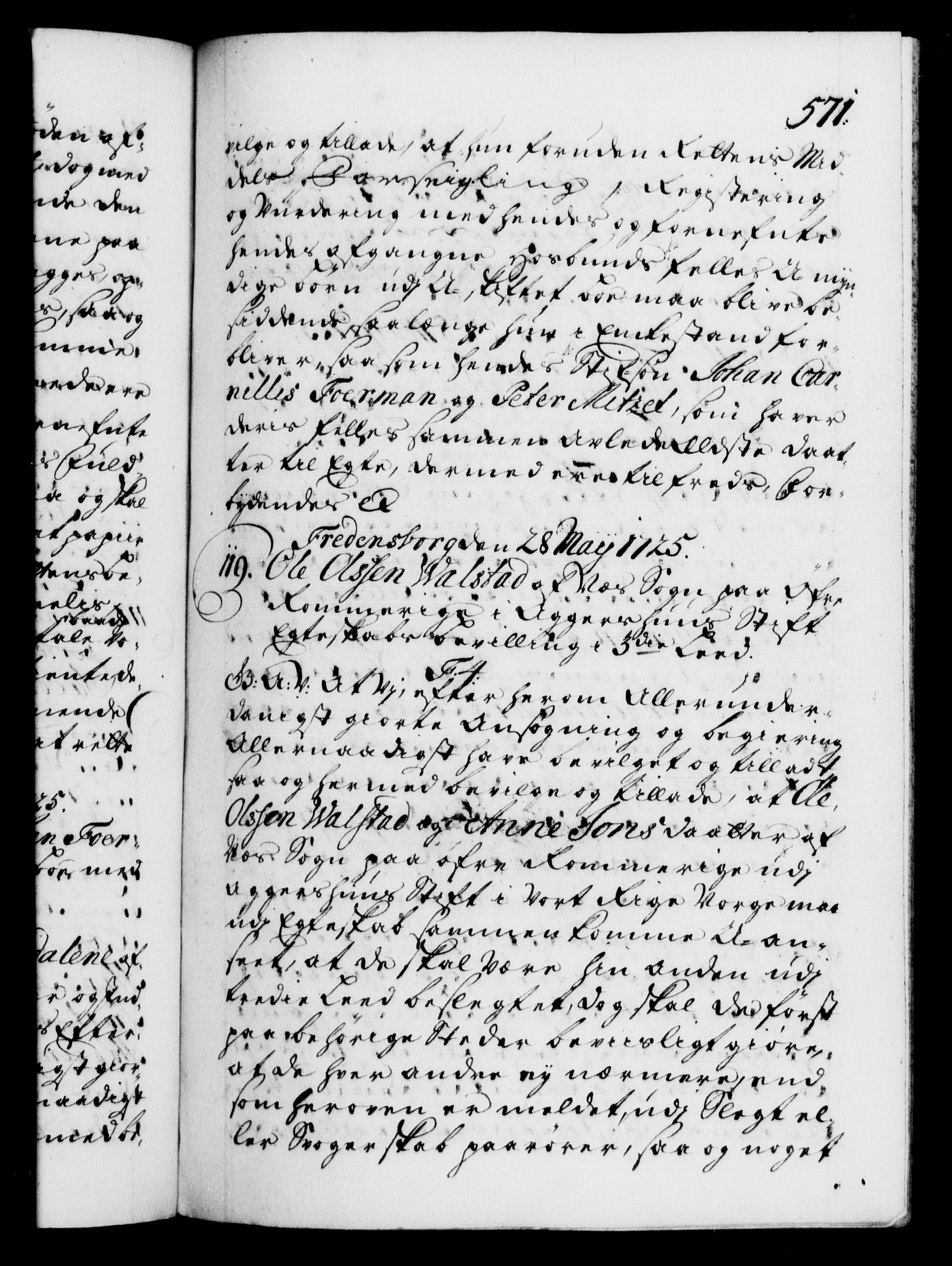 Danske Kanselli 1572-1799, AV/RA-EA-3023/F/Fc/Fca/Fcaa/L0024: Norske registre, 1723-1725, p. 571a