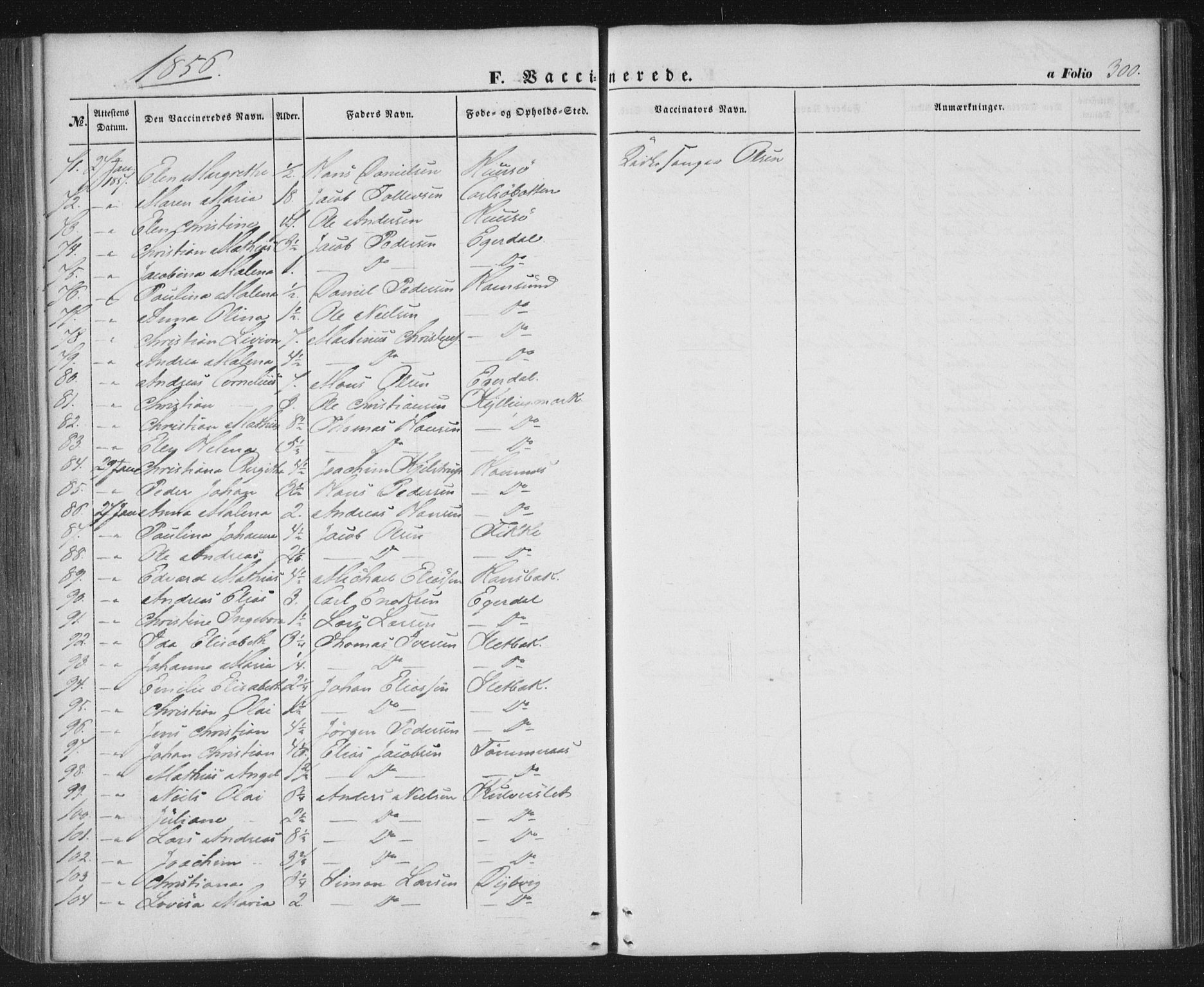 Ministerialprotokoller, klokkerbøker og fødselsregistre - Nordland, SAT/A-1459/859/L0844: Parish register (official) no. 859A04, 1849-1862, p. 300
