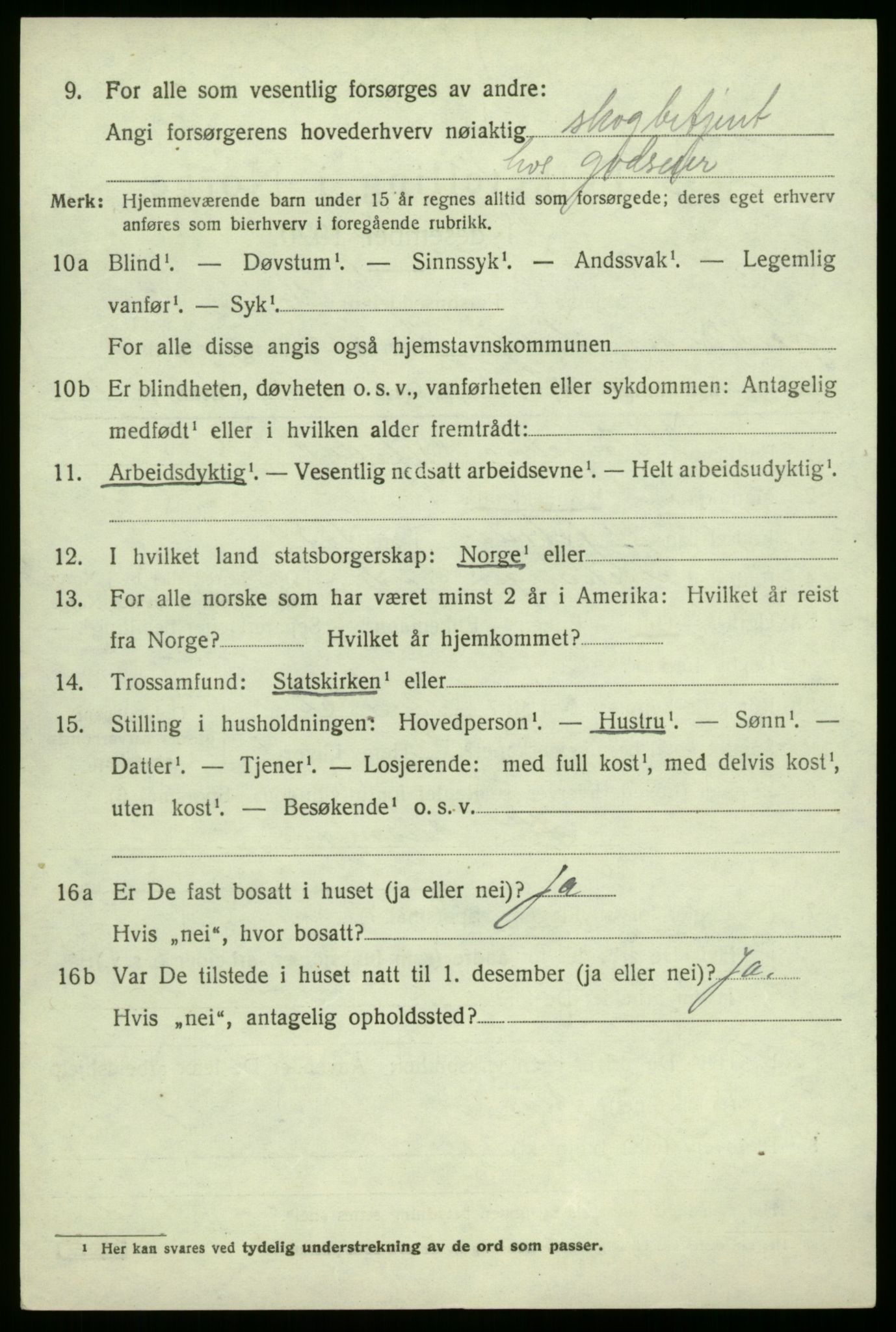 SAB, 1920 census for Leikanger, 1920, p. 3615