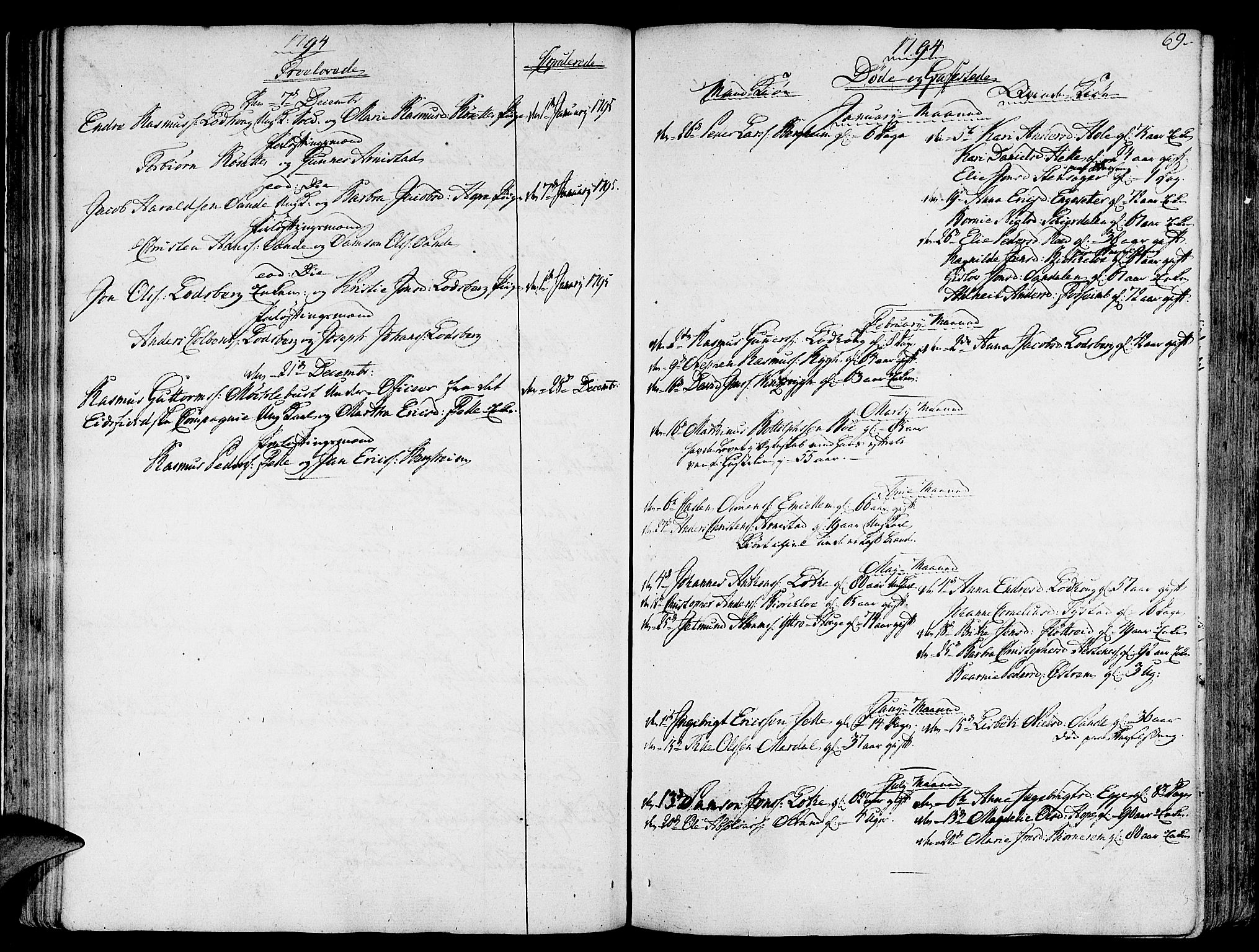 Gloppen sokneprestembete, AV/SAB-A-80101/H/Haa/Haaa/L0005: Parish register (official) no. A 5, 1785-1815, p. 69