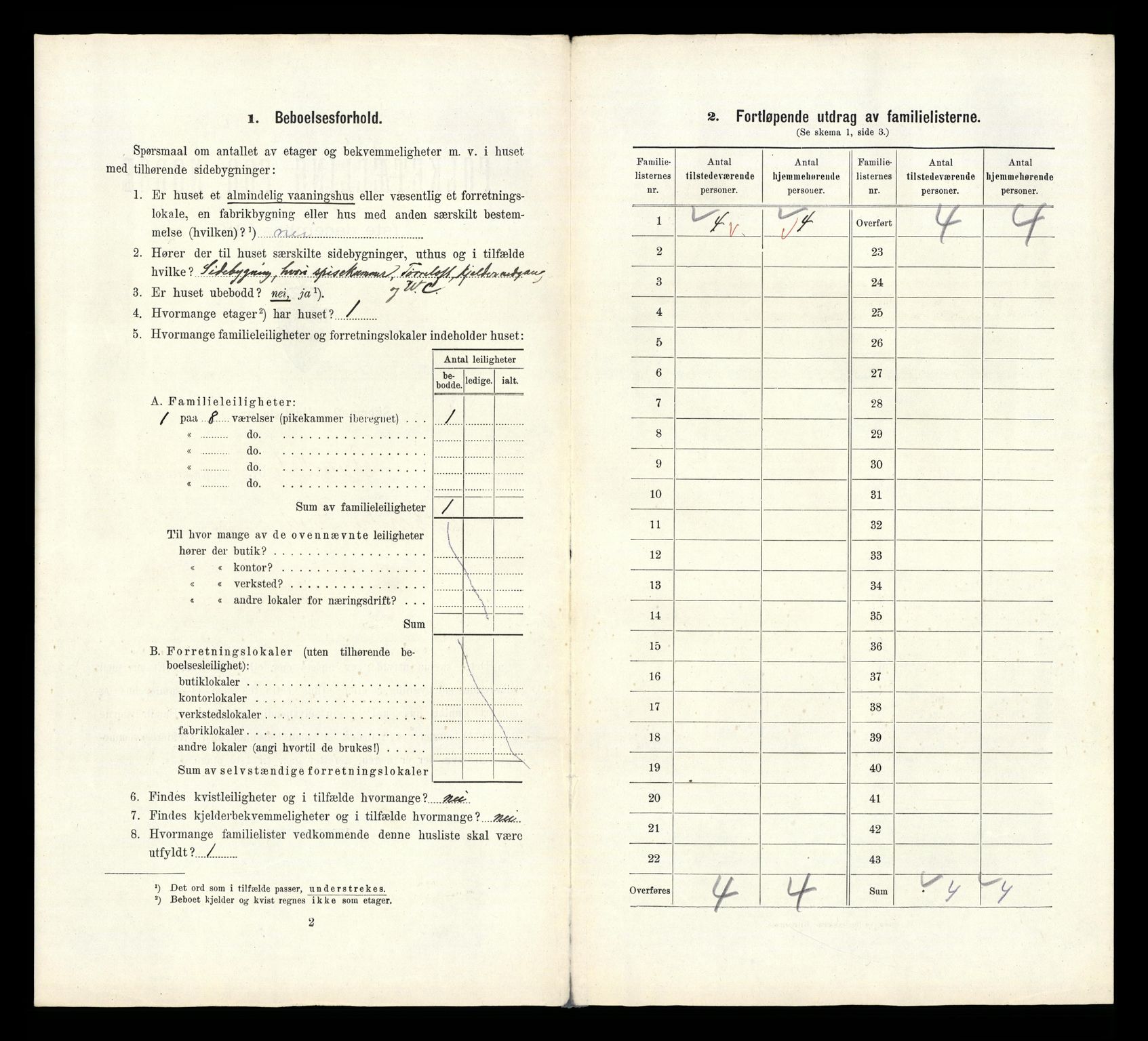 RA, 1910 census for Arendal, 1910, p. 3948