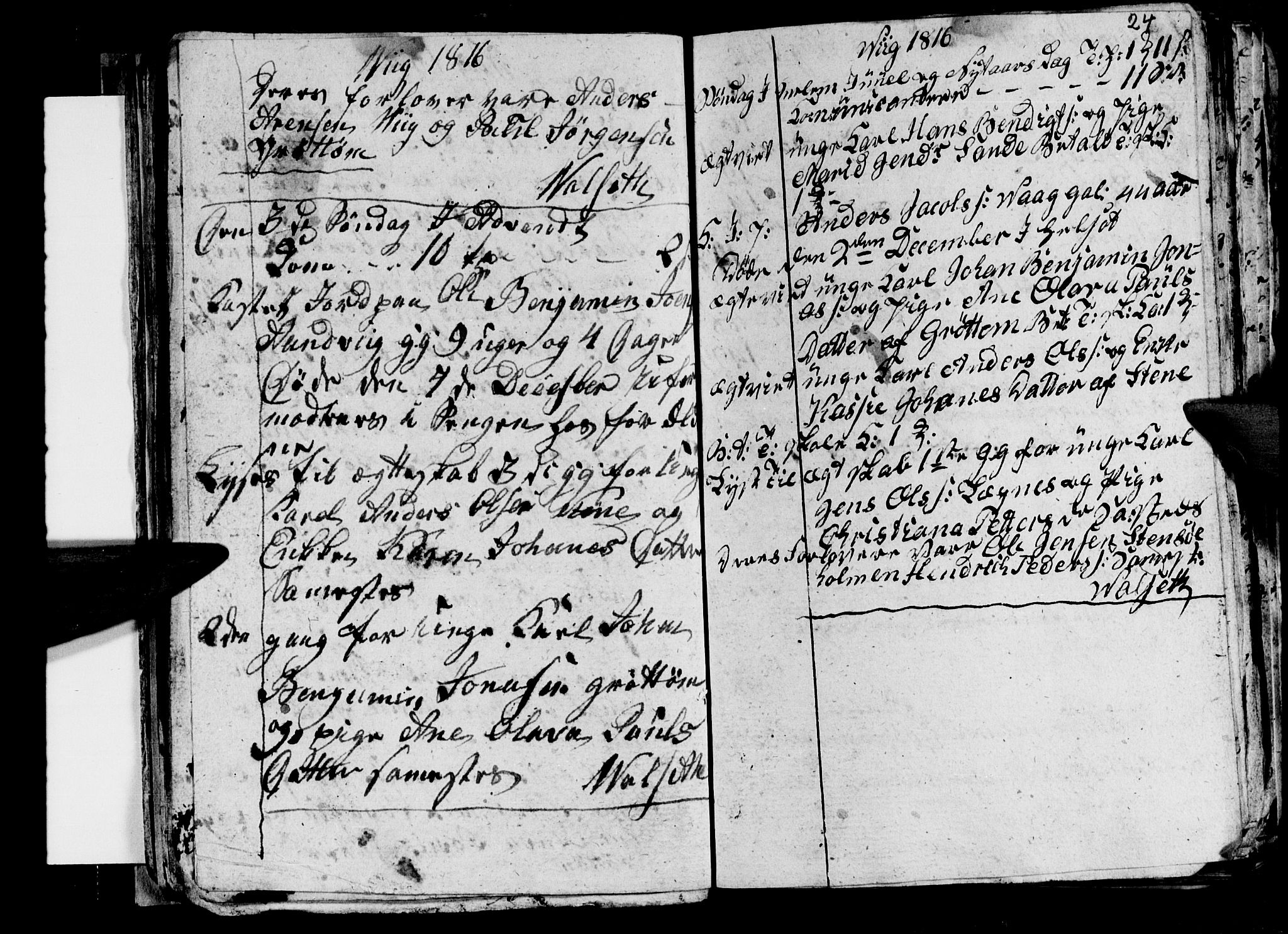 Ministerialprotokoller, klokkerbøker og fødselsregistre - Nordland, SAT/A-1459/812/L0185: Parish register (copy) no. 812C03, 1815-1837, p. 24