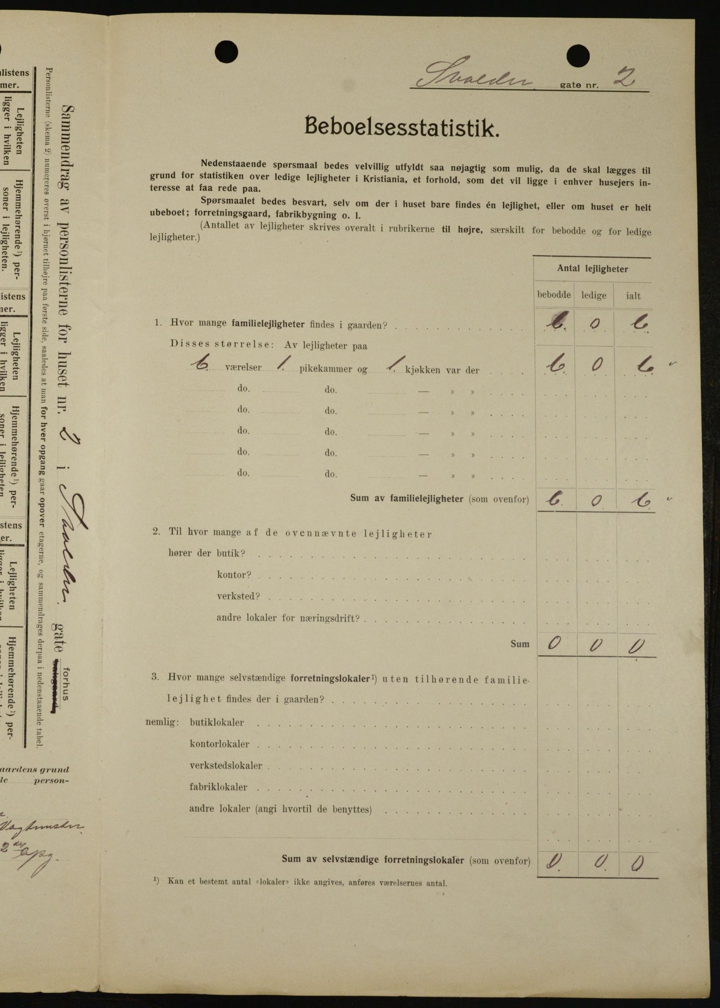 OBA, Municipal Census 1909 for Kristiania, 1909, p. 96059