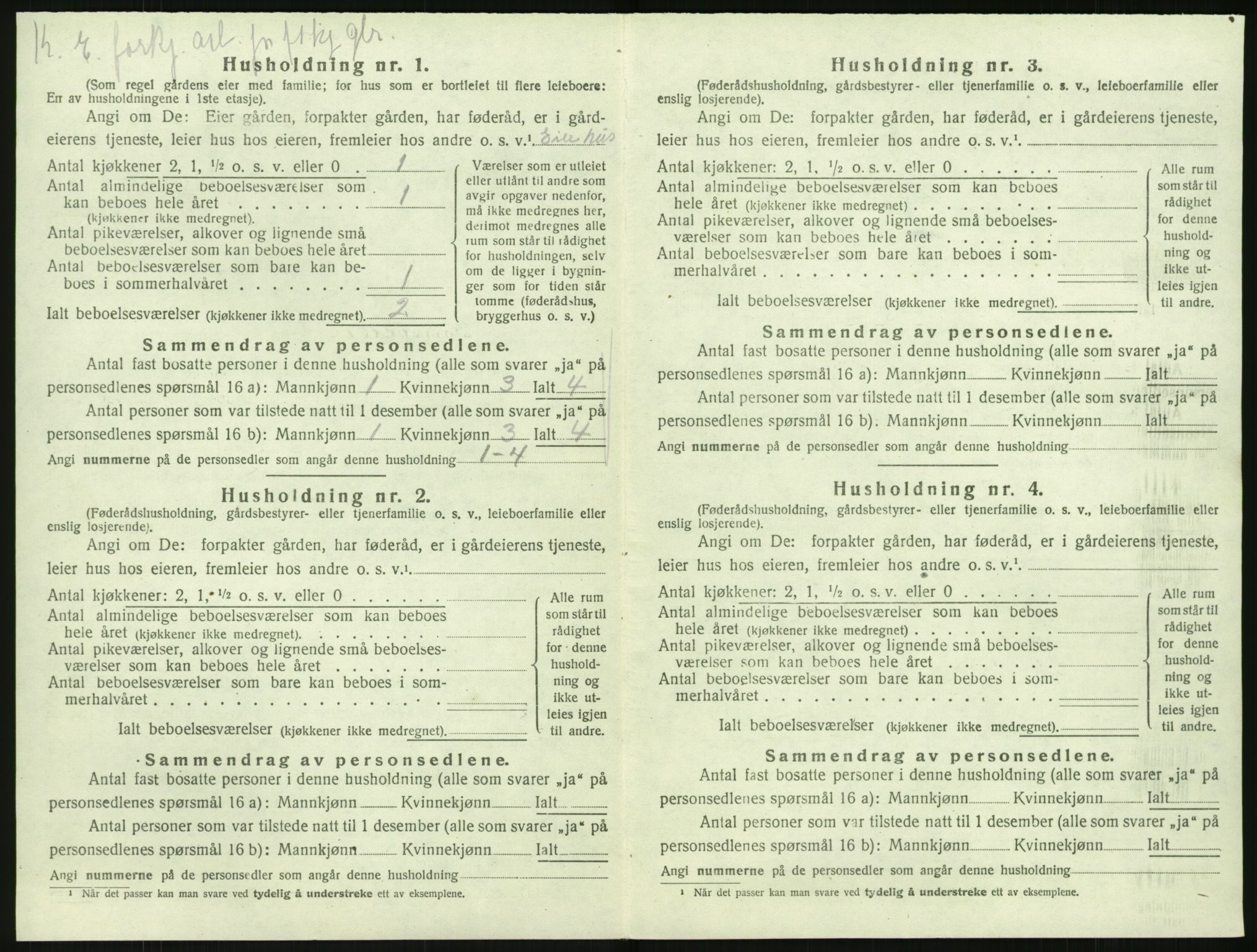 SAK, 1920 census for Søndeled, 1920, p. 1252