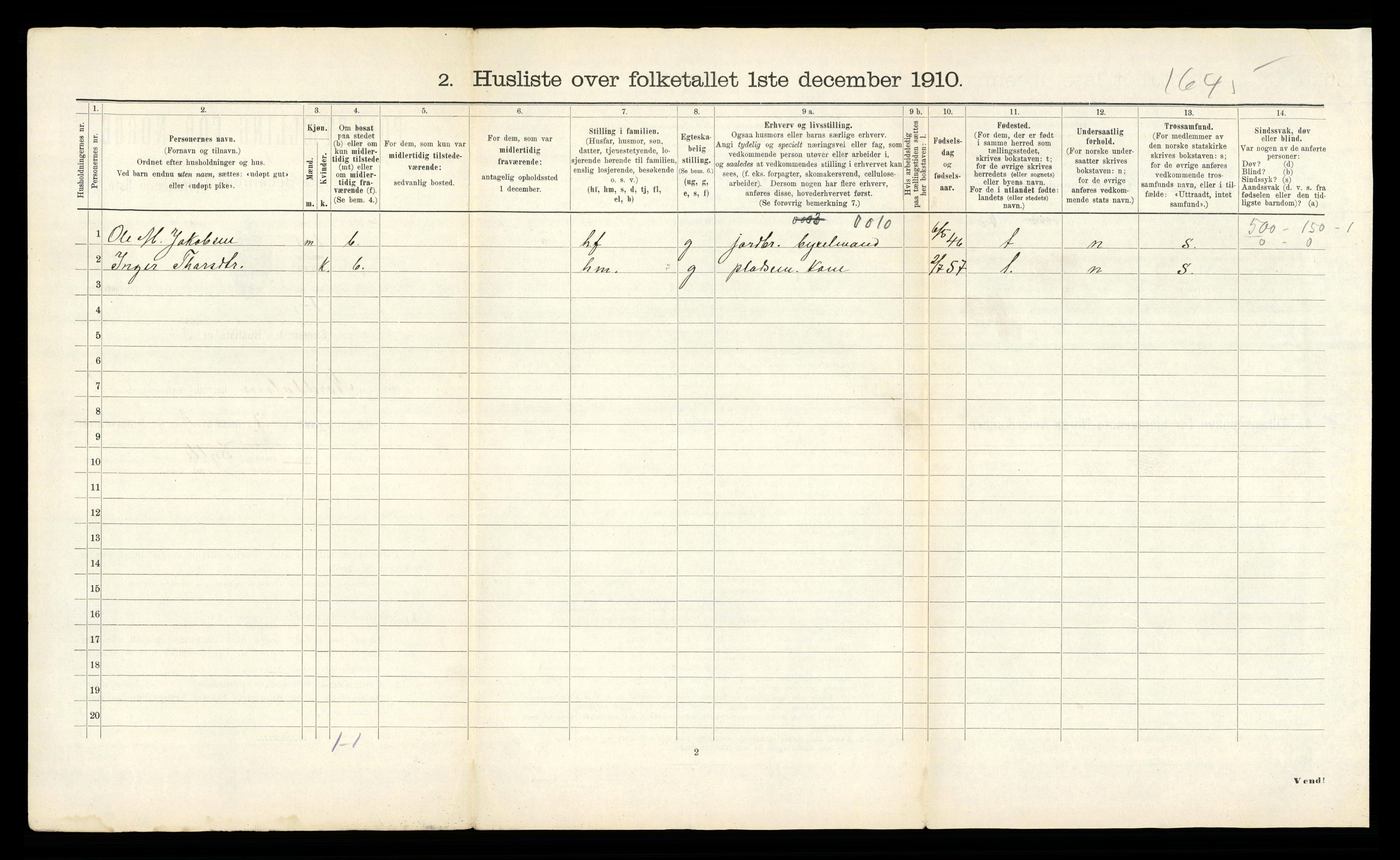 RA, 1910 census for Norddal, 1910, p. 42