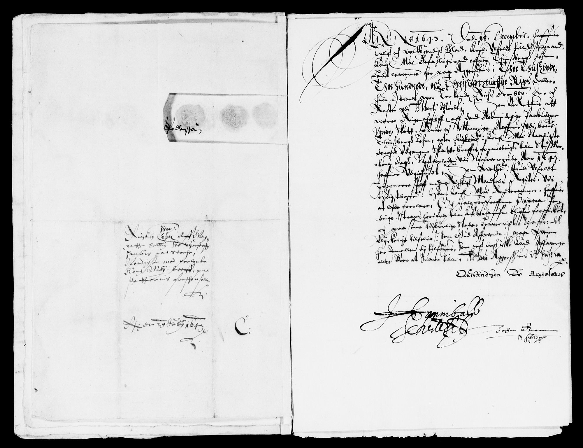 Rentekammeret inntil 1814, Reviderte regnskaper, Lensregnskaper, AV/RA-EA-5023/R/Rb/Rbo/L0024: Tønsberg len, 1642-1644