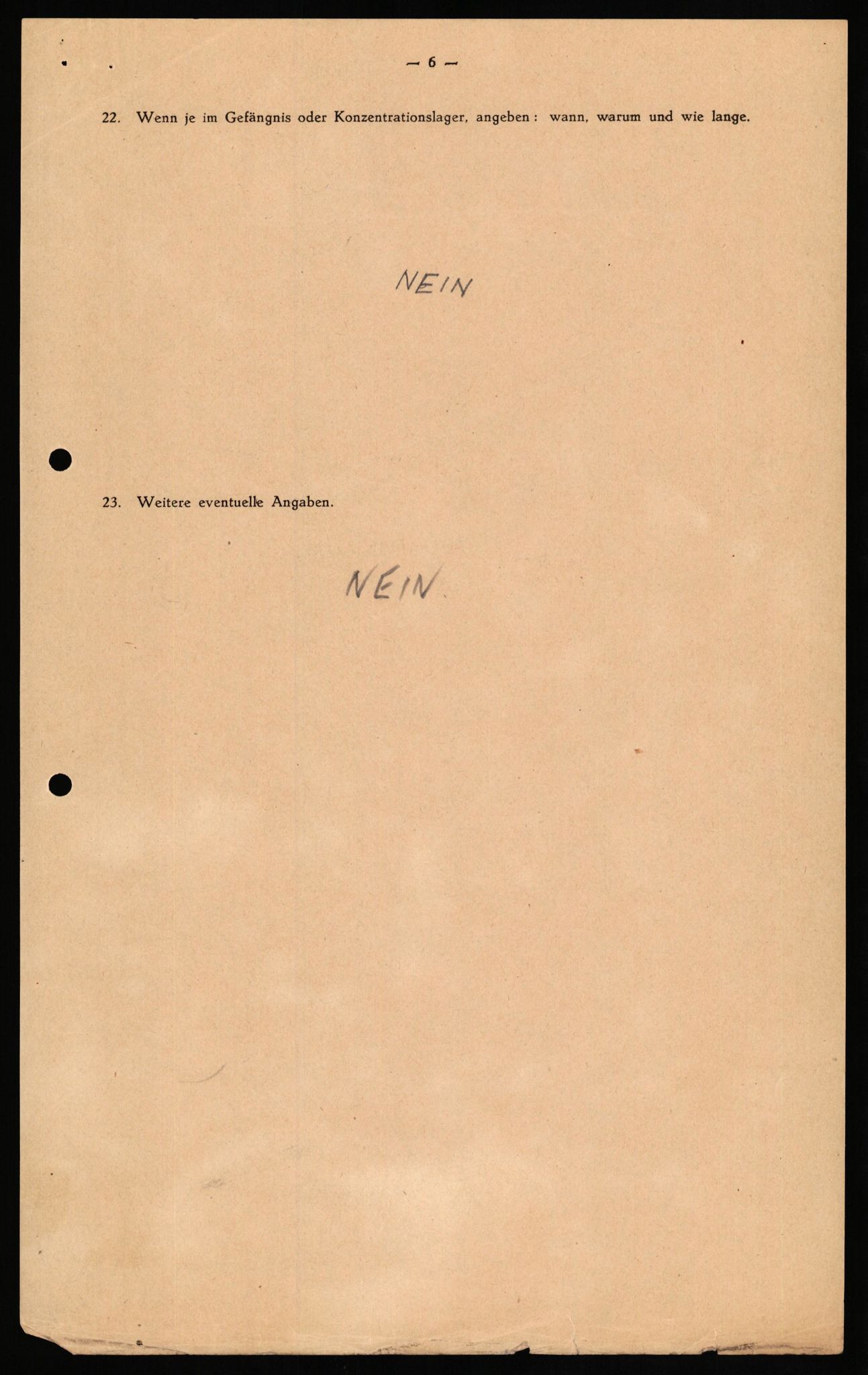 Forsvaret, Forsvarets overkommando II, AV/RA-RAFA-3915/D/Db/L0025: CI Questionaires. Tyske okkupasjonsstyrker i Norge. Tyskere., 1945-1946, p. 46