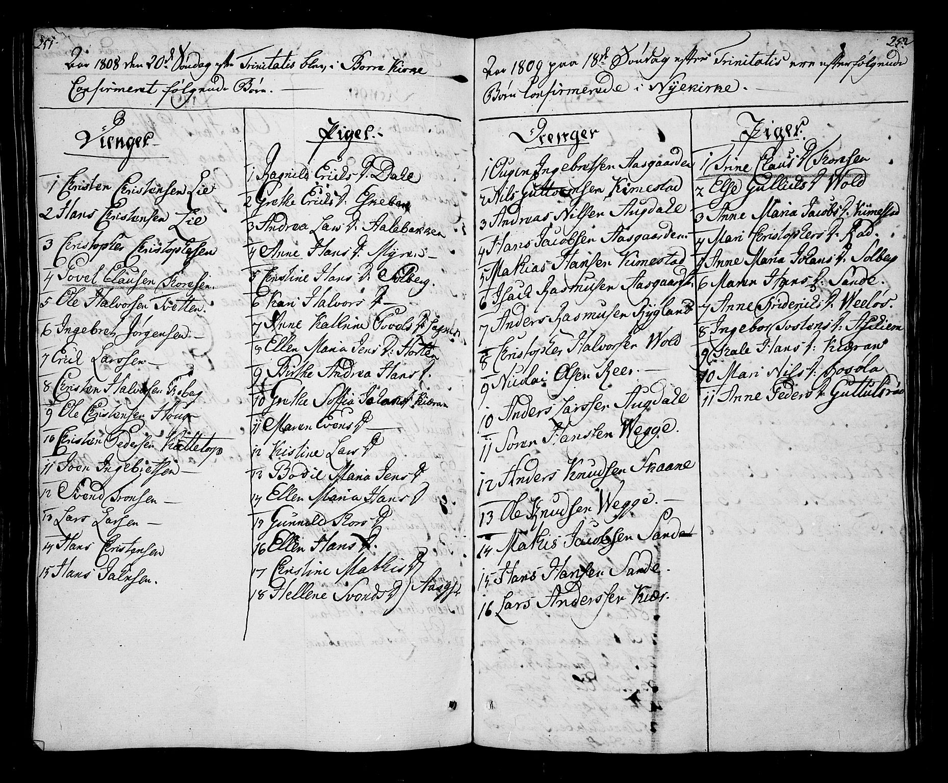 Borre kirkebøker, AV/SAKO-A-338/F/Fa/L0003: Parish register (official) no. I 3, 1807-1814, p. 251-252